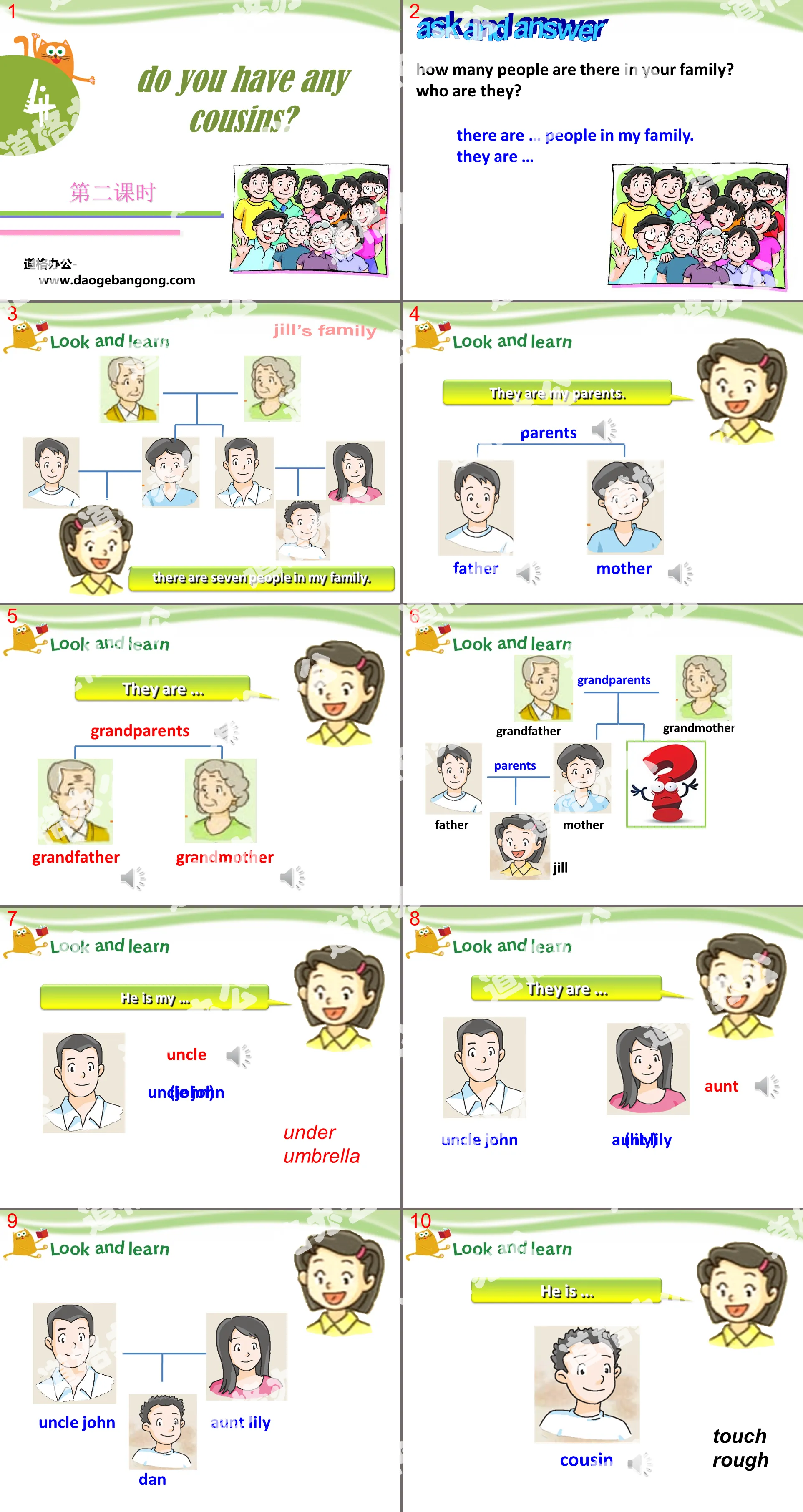 "Do you have any cousins" PPT courseware