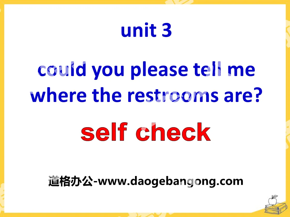 "Could you please tell me where the restrooms are?" PPT courseware 19