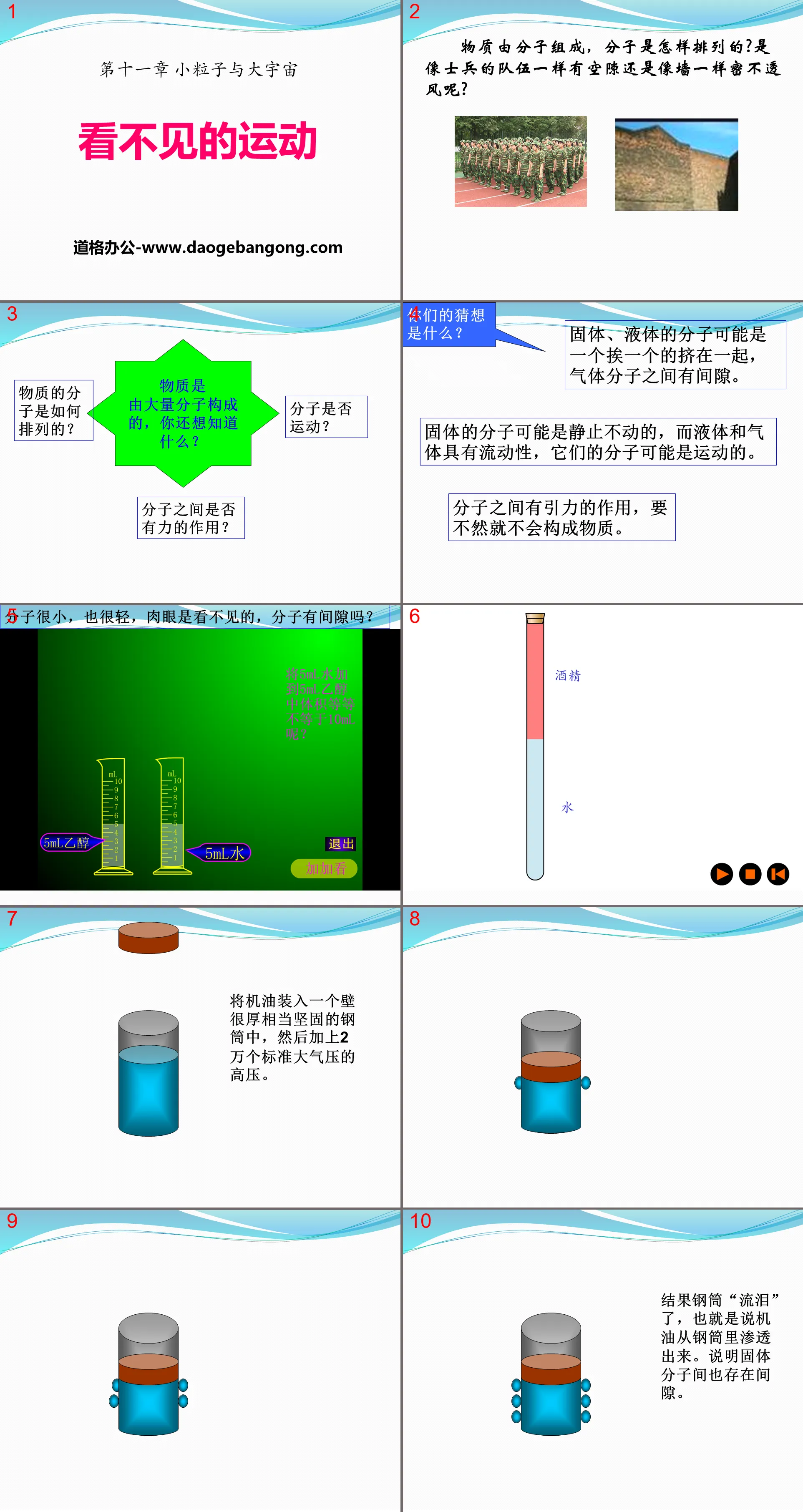 "Invisible Movement" Small Particles and the Big Universe PPT Courseware 2