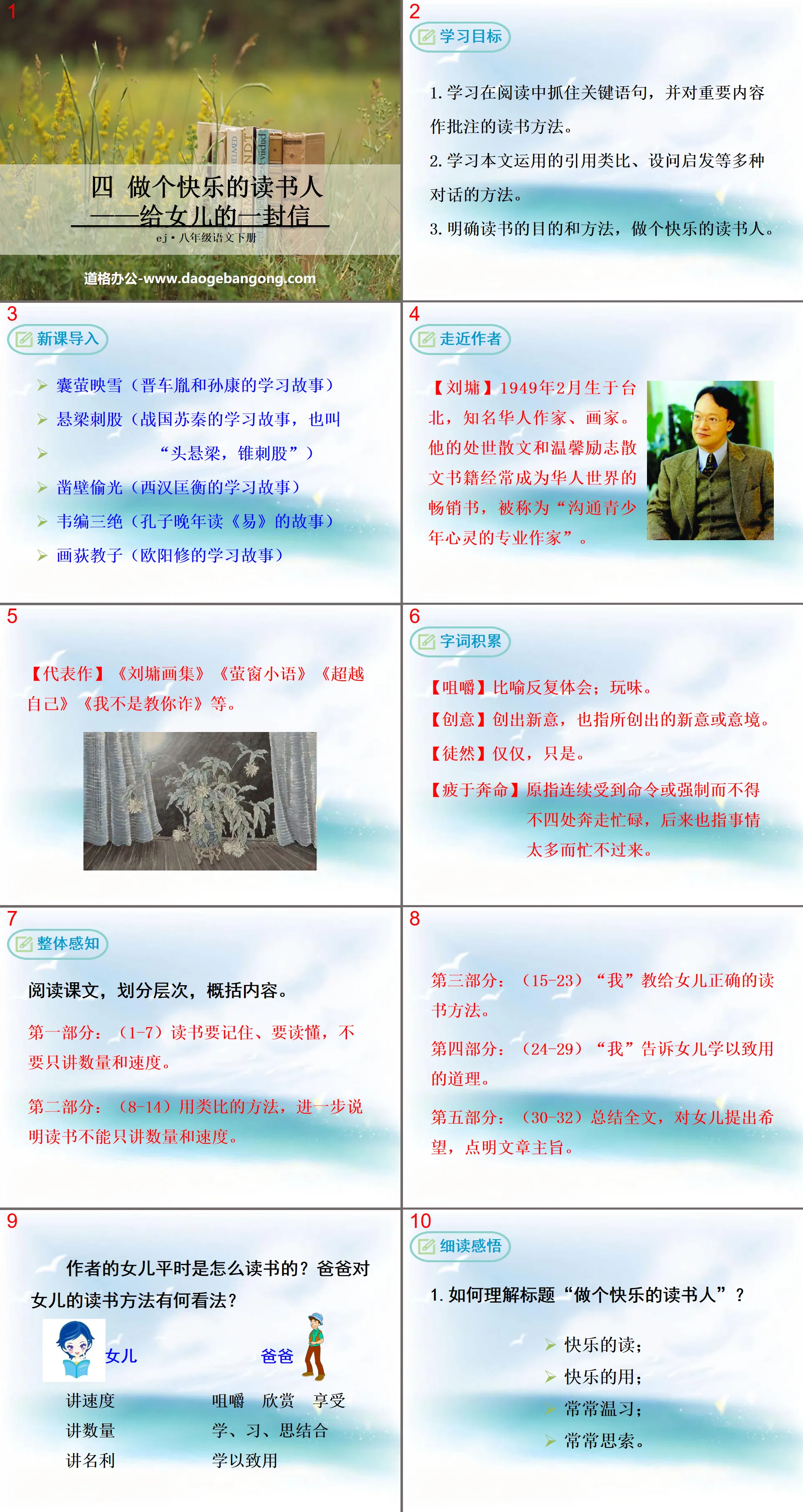 《做個快樂的讀書人》PPT