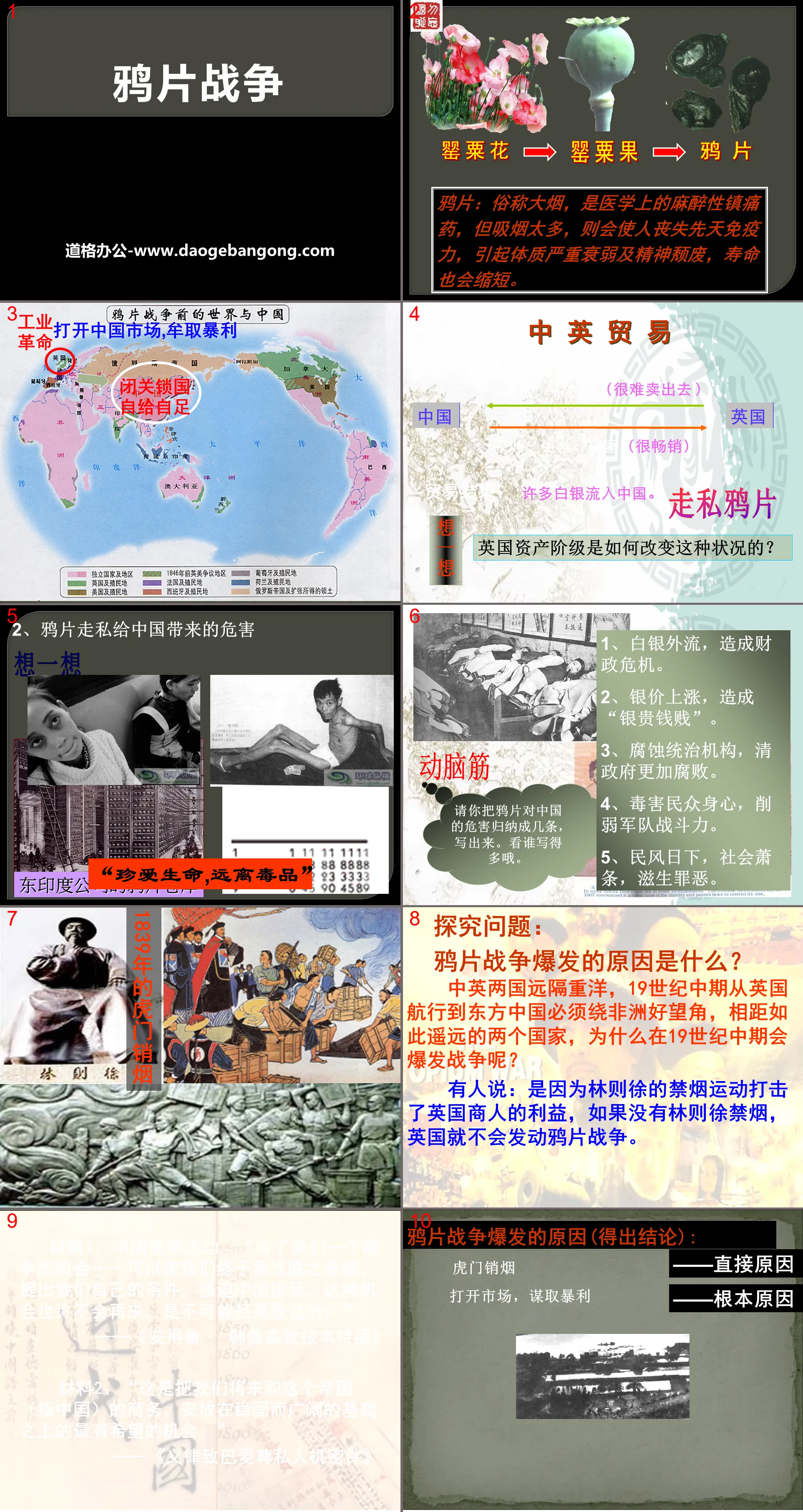 《鴉片戰爭》列強的侵略與中國人民的抗爭PPT課件2