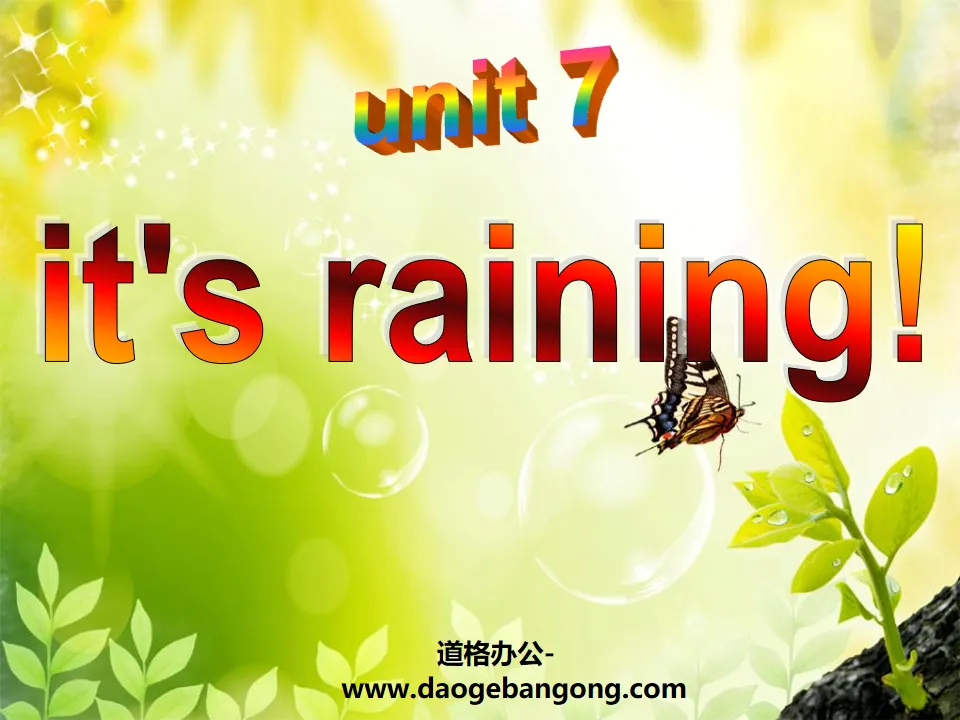 《It’s raining》PPT課件5