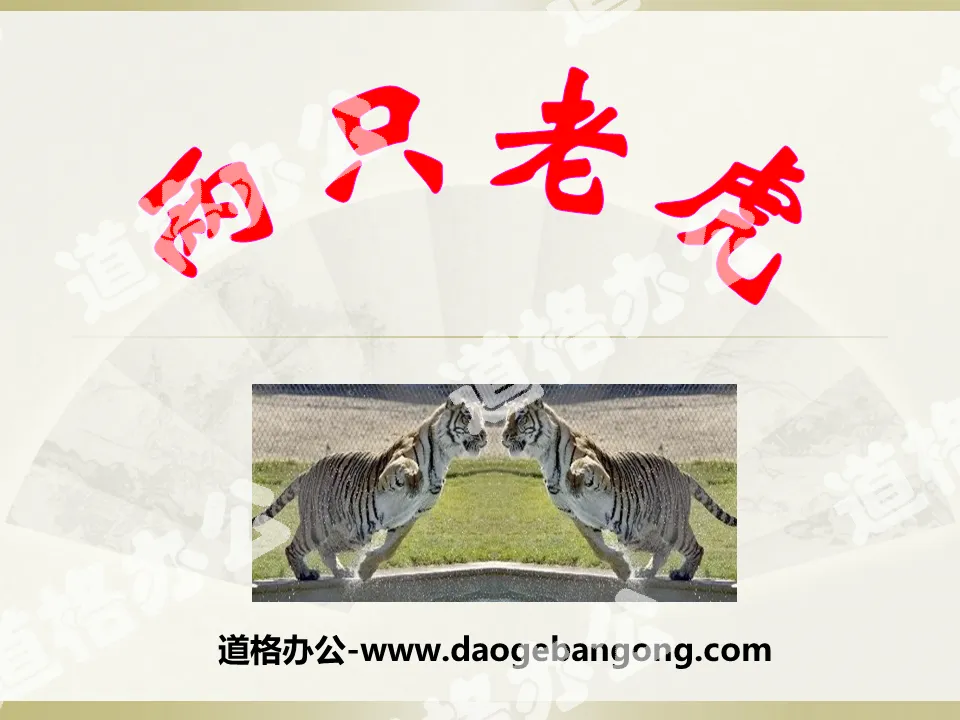 "Two Tigers" PPT courseware