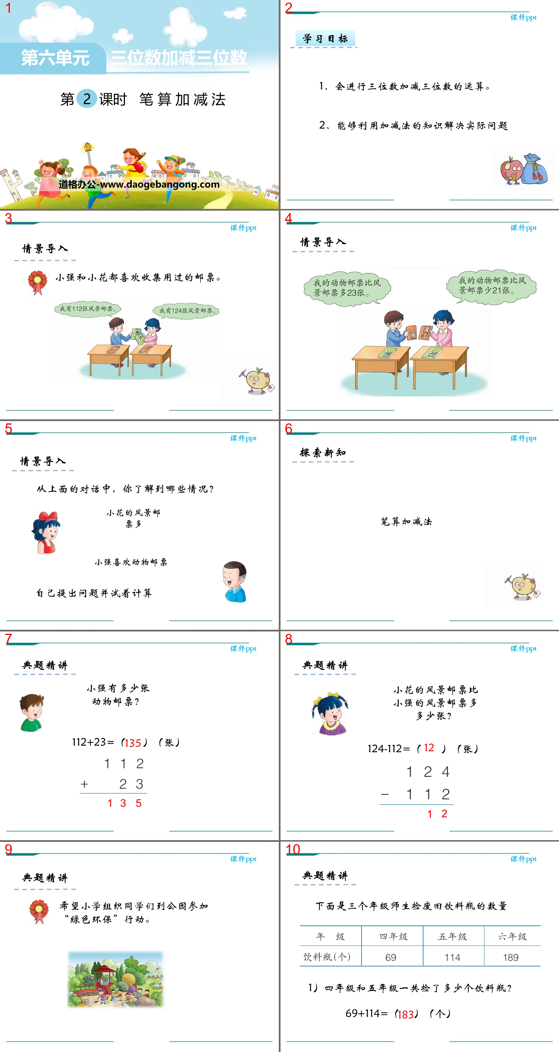 "Written Addition and Subtraction" PPT