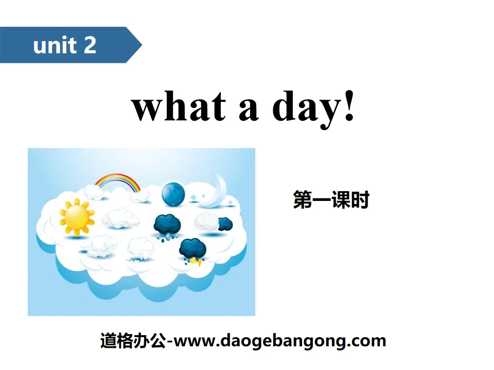 "What a day!" PPT (first lesson)