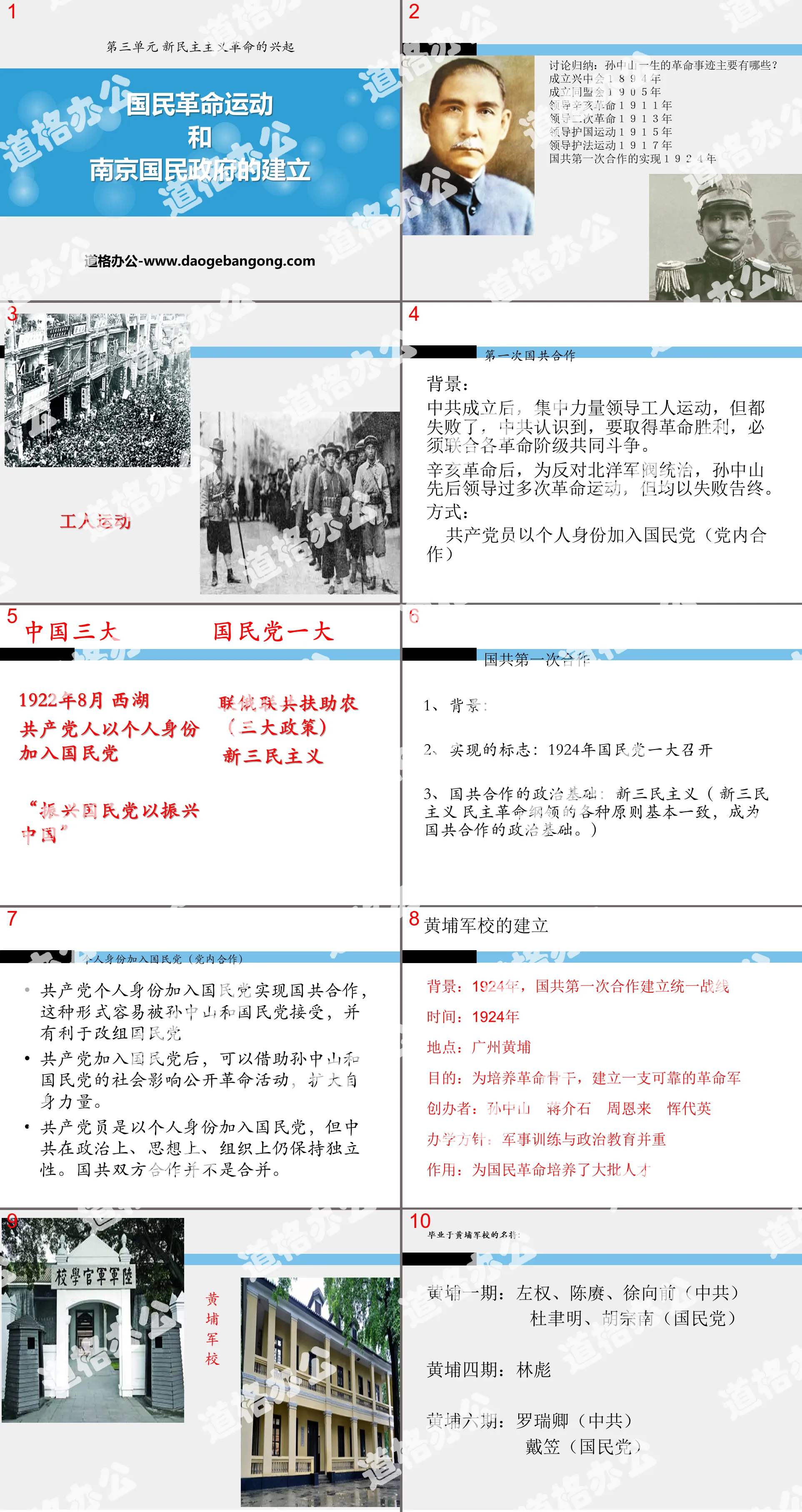 《国民革命运动与南京国民政府的建立》新民主主义革命的兴起PPT课件
