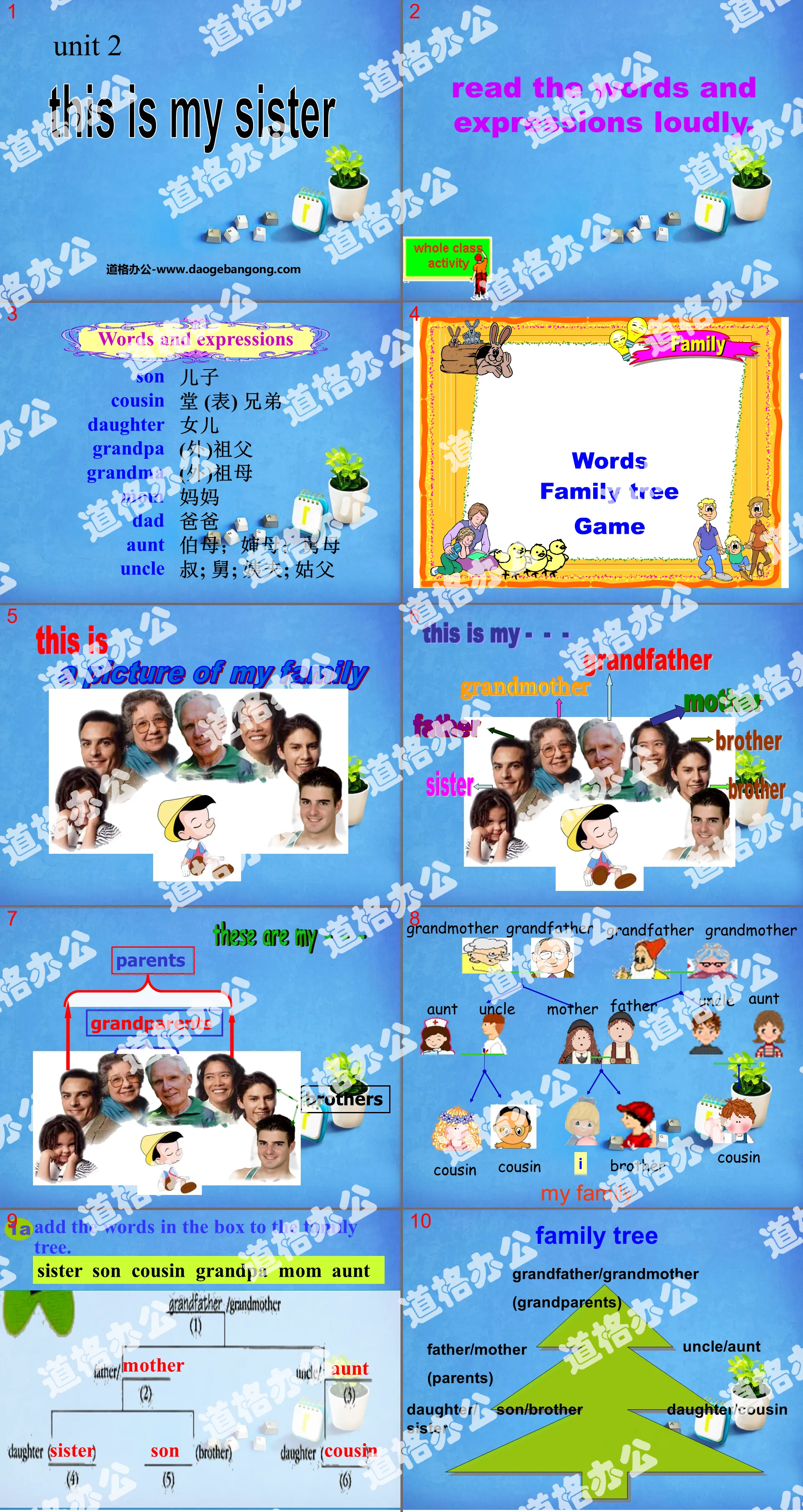 "This is my sister" PPT courseware 5