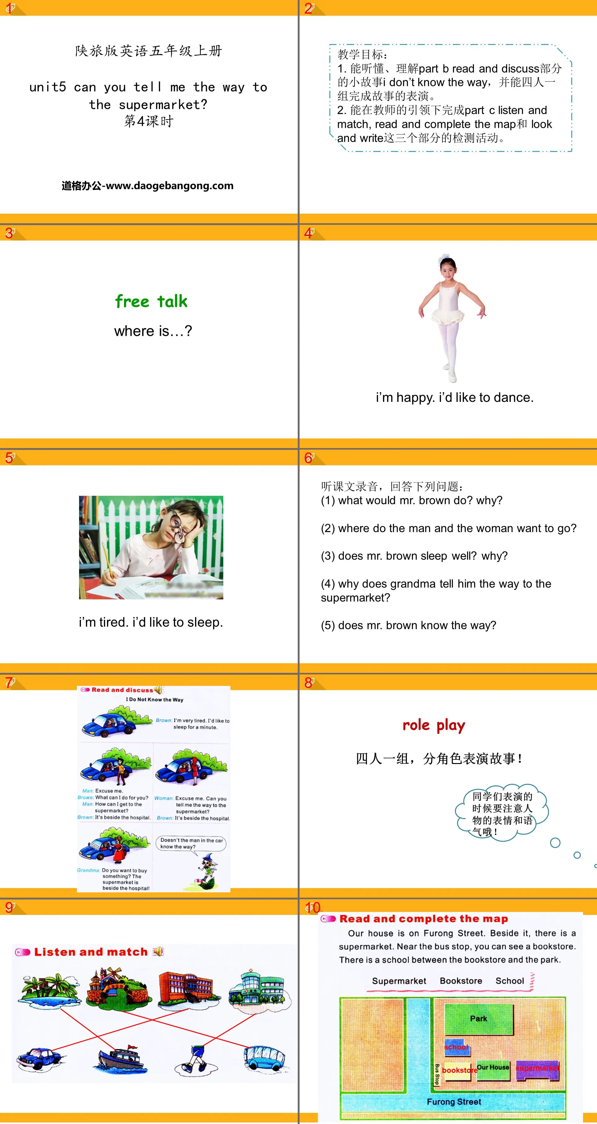 "Can You Tell Me the Way to the Supermarket?" PPT courseware download