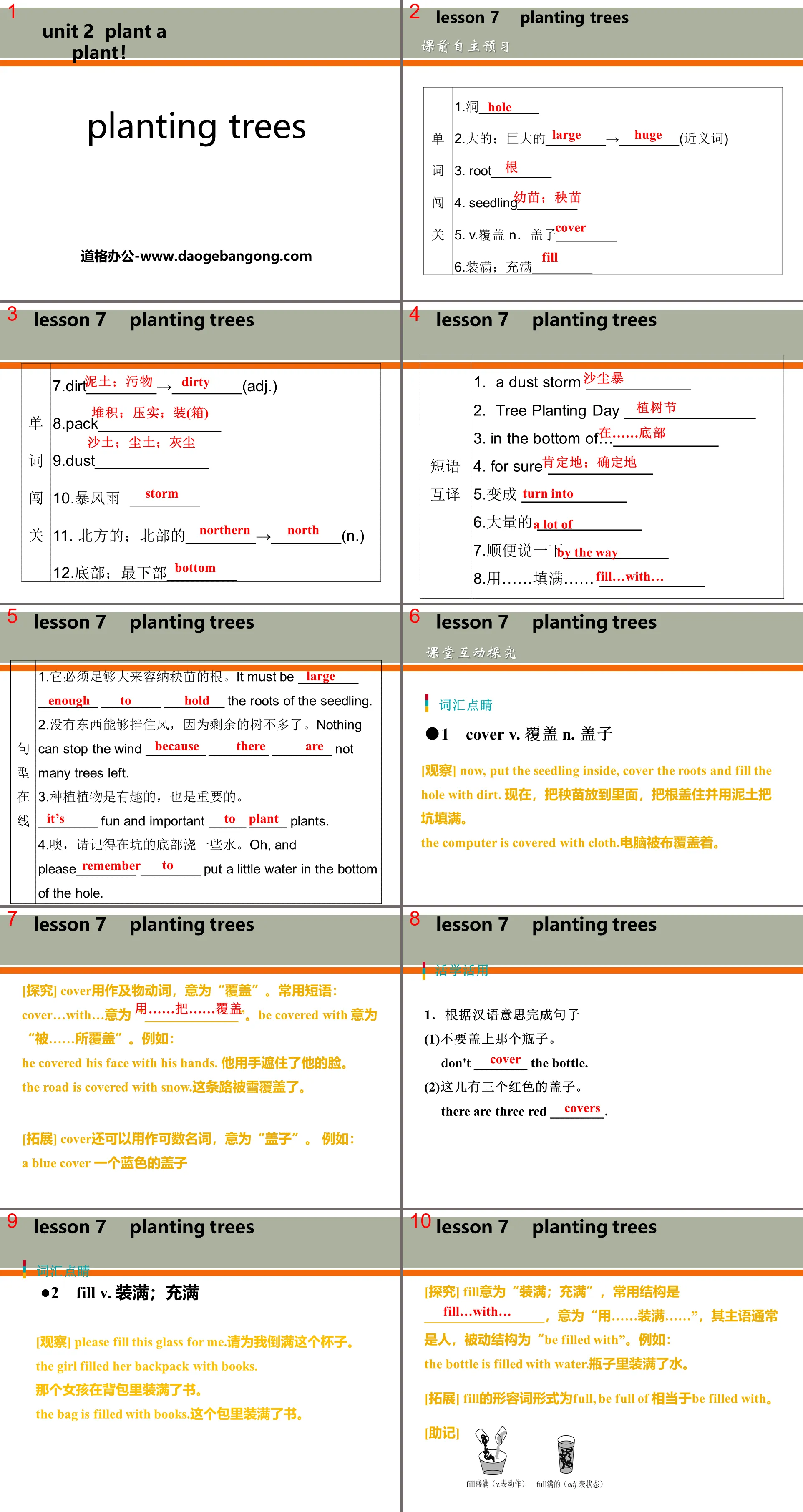 Cours gratuit PPT « Planter des arbres » Planter une plante