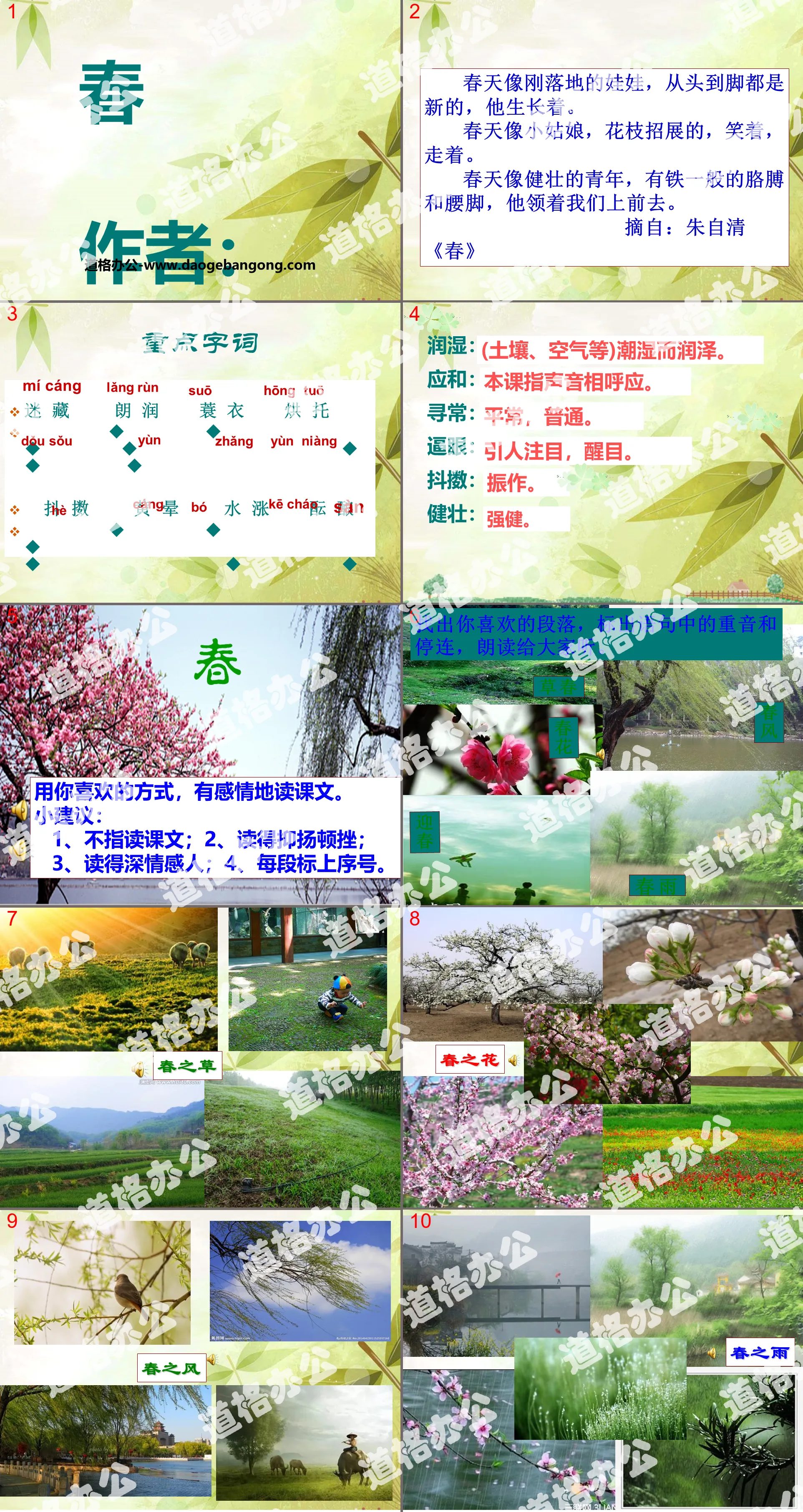 "Spring" PPT courseware download