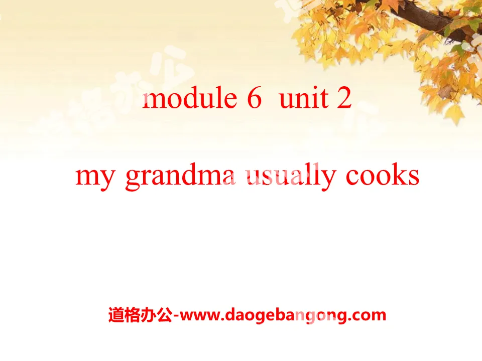 《My grandma usually cooks》PPT課件