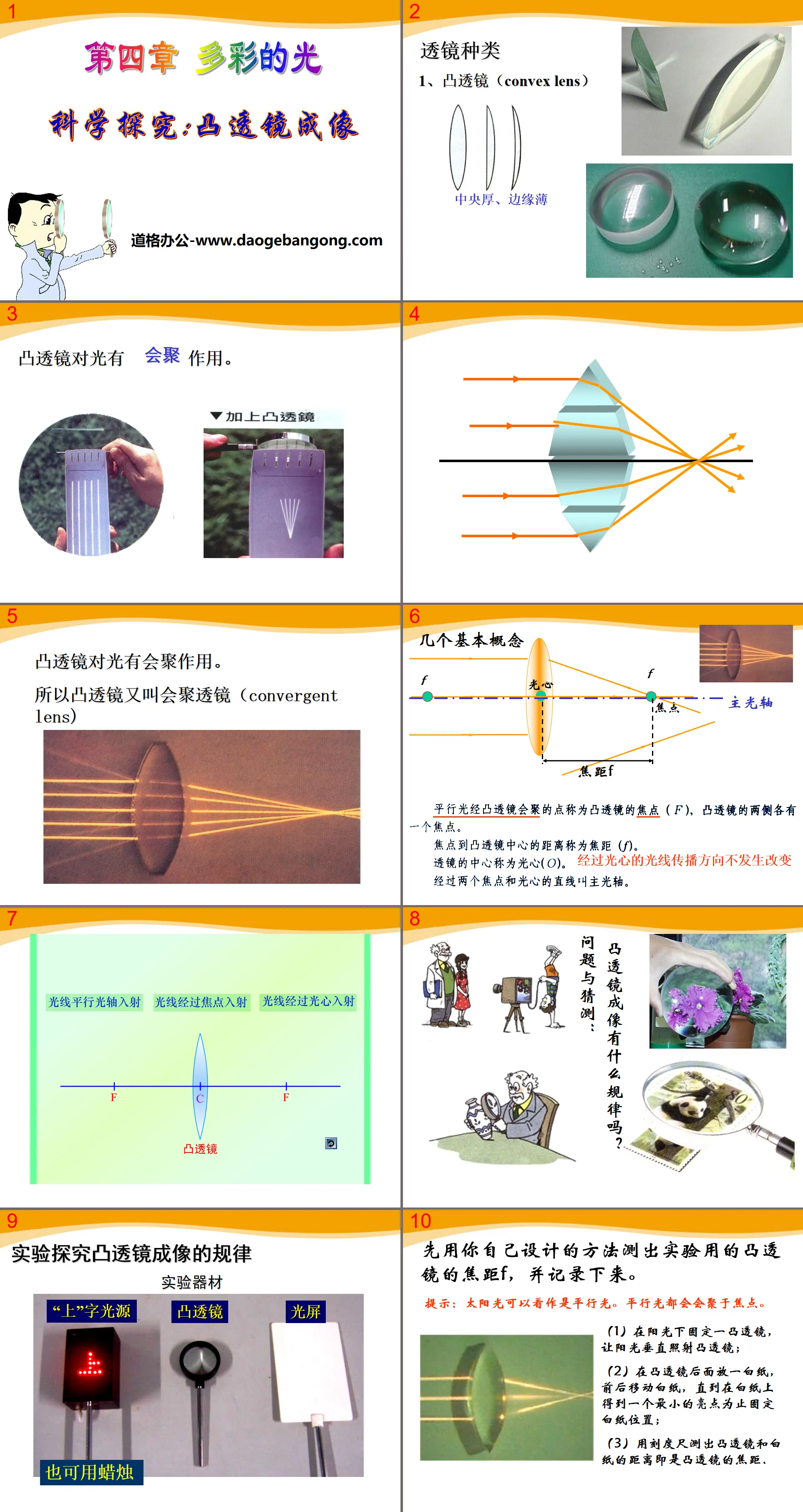 《科學探究：凸透鏡成像》多彩的光PPT課件