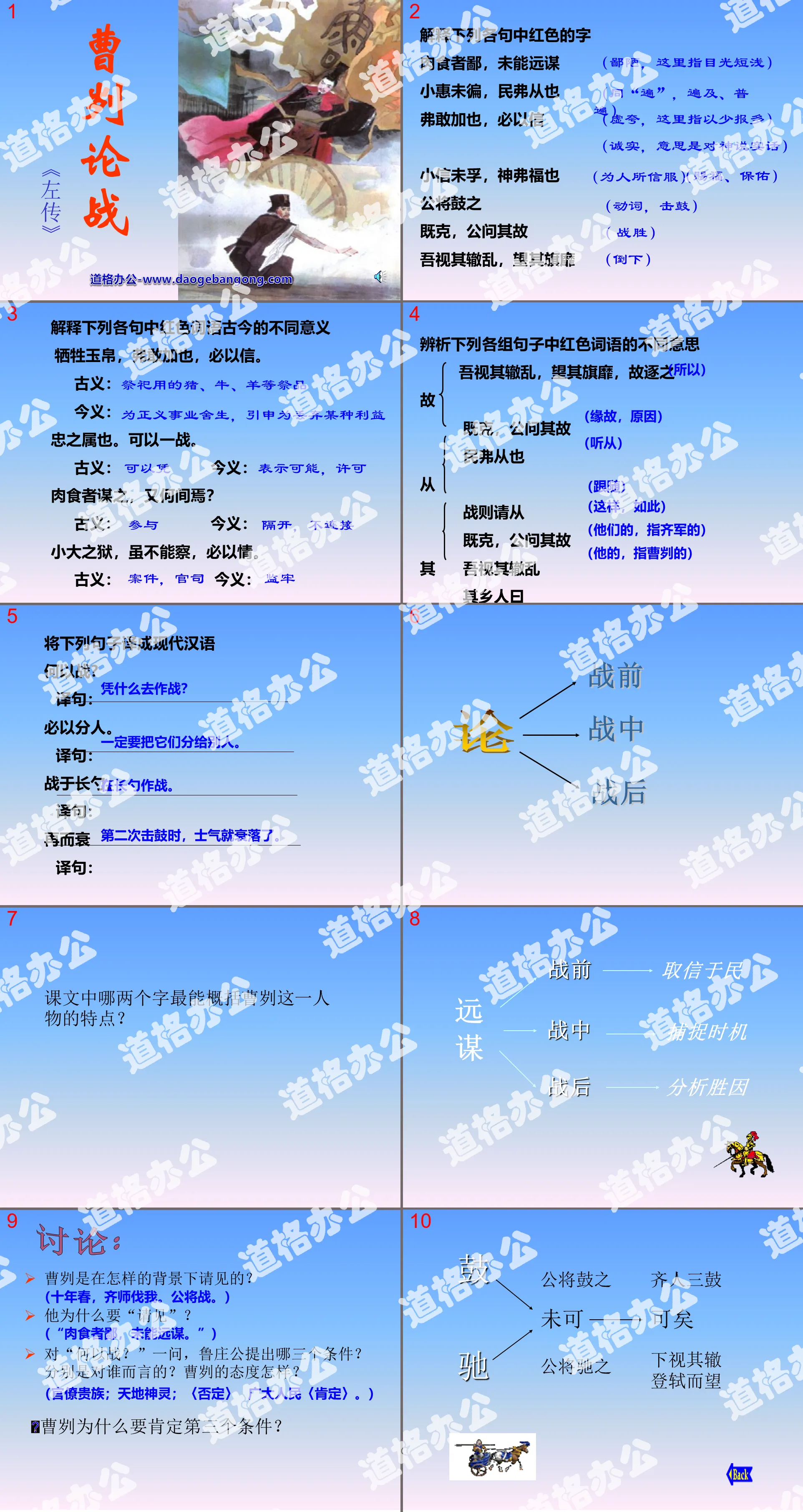 "The Debate on Cao GUI" PPT Courseware 3