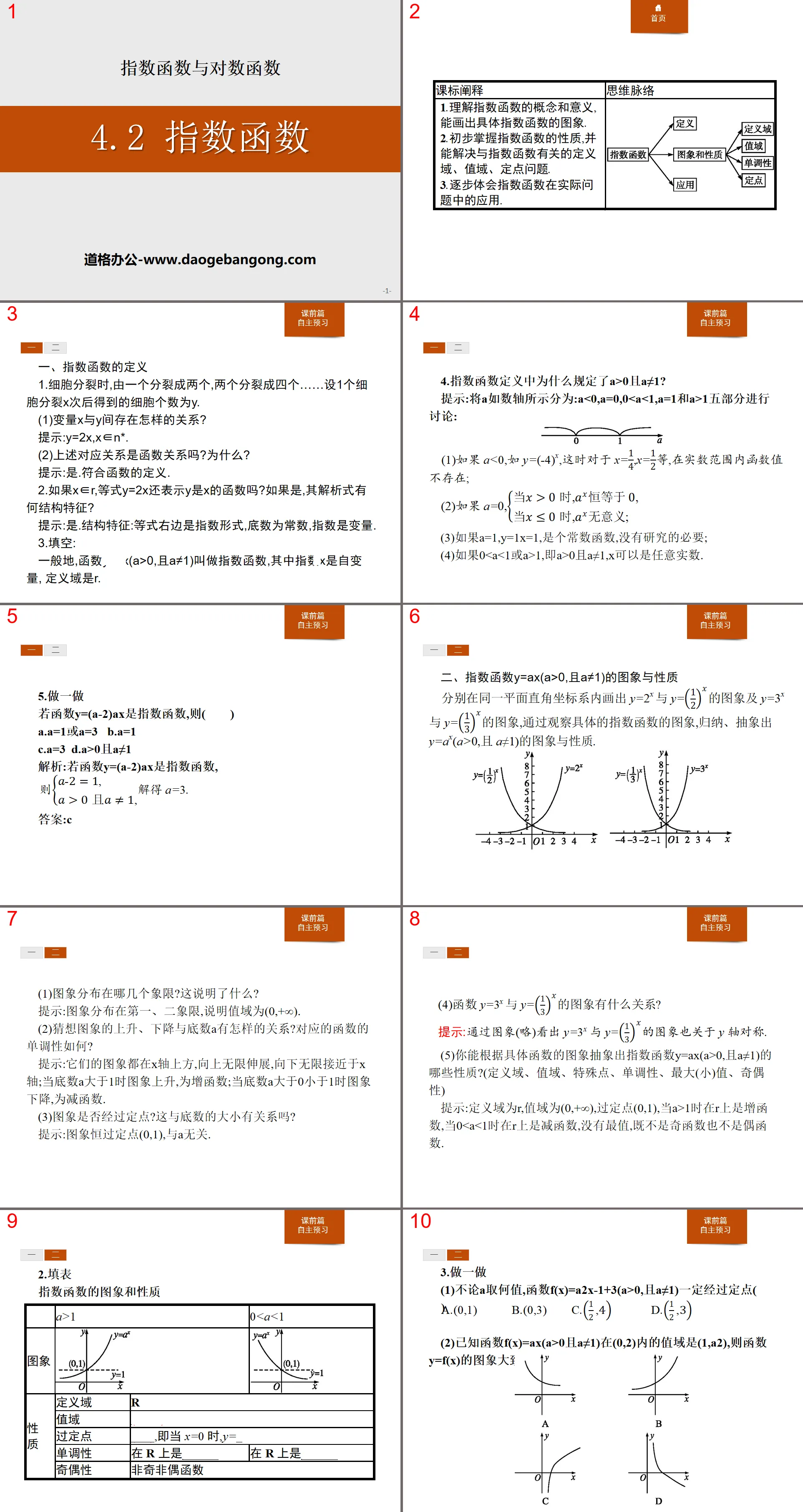 "Exponential Function" Exponential function and logarithmic function PPT