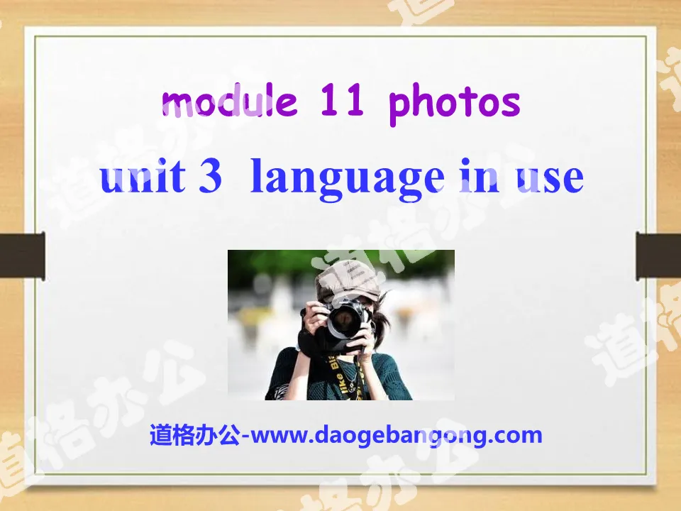 "Language in use" Photos PPT courseware 3