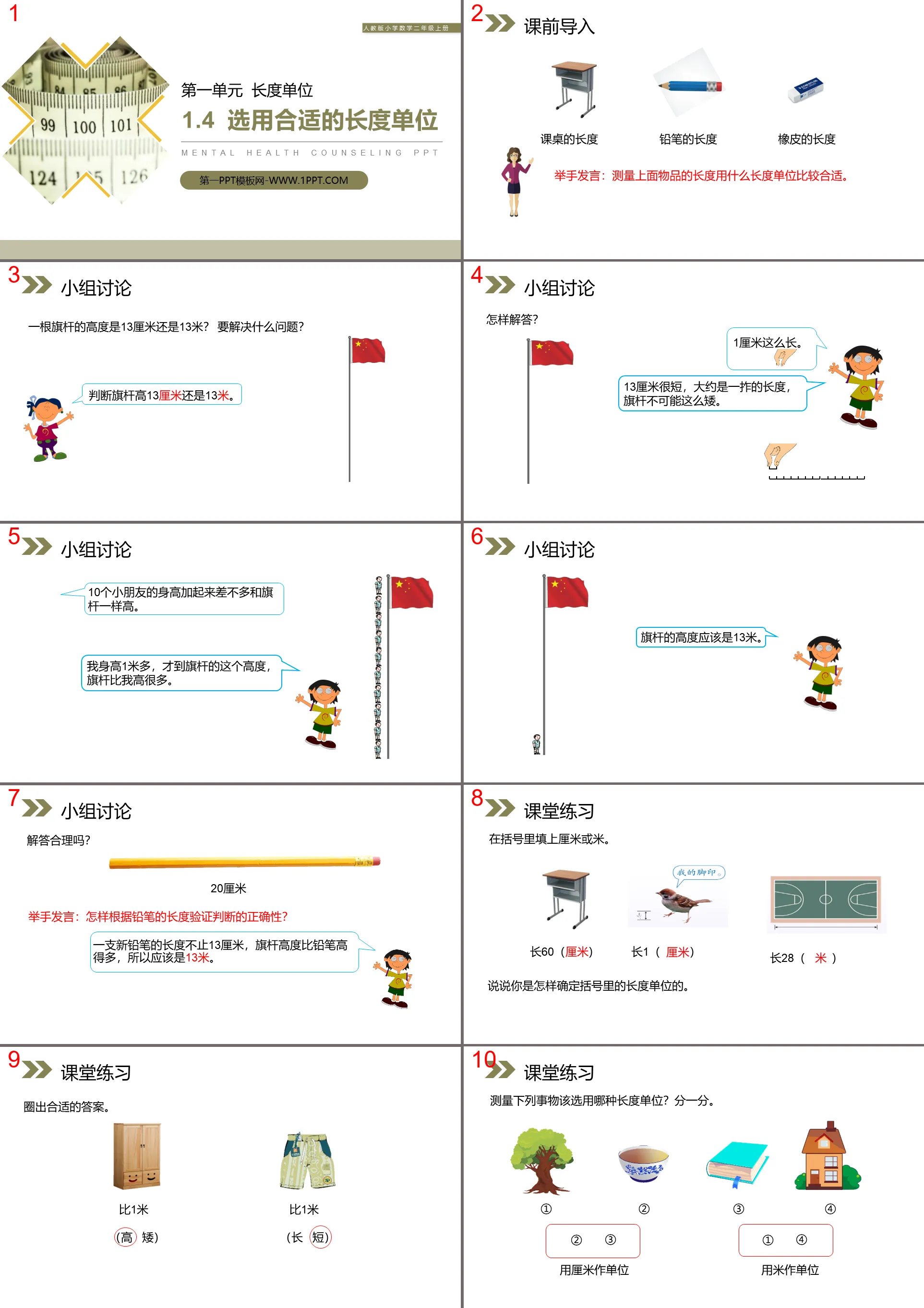 "Selecting the Appropriate Unit of Length" PPT courseware