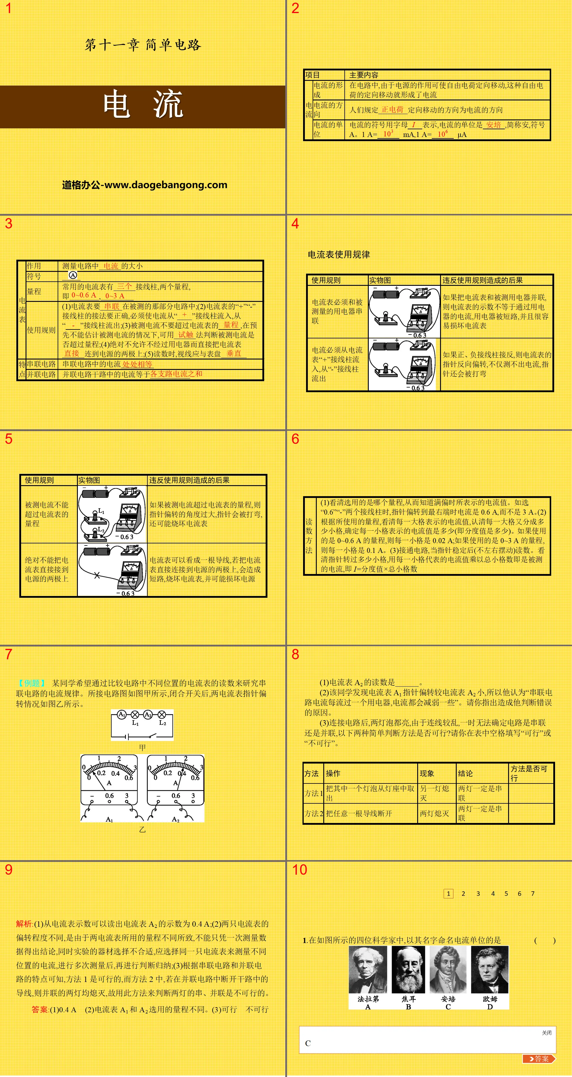 《電流》簡單電路PPT課件4