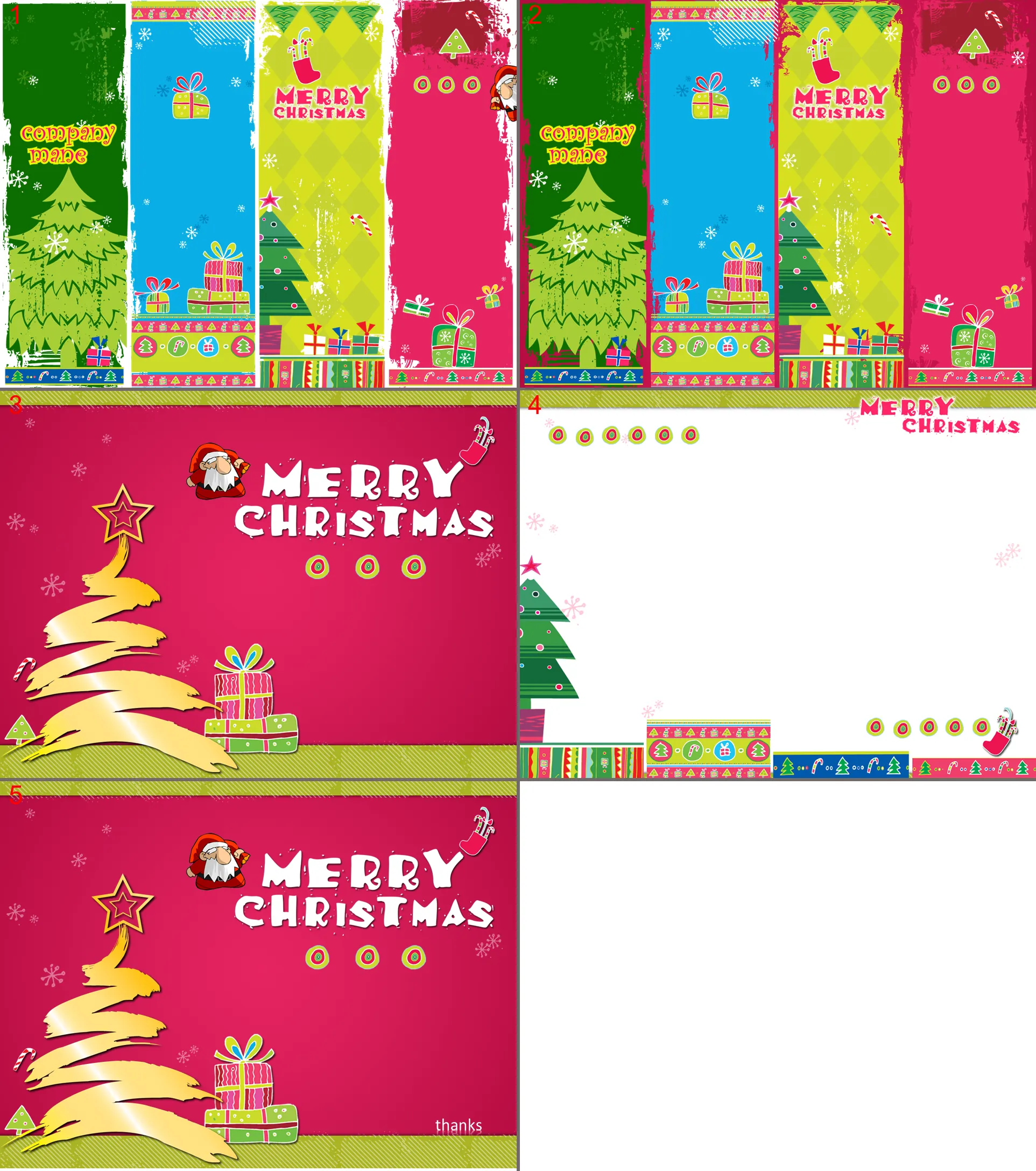 Dynamic Cartoon Background Christmas PPT Template