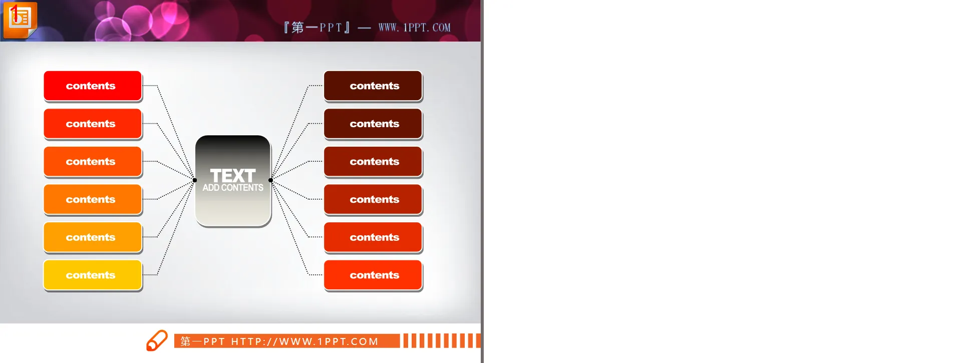 Diffusion aggregation relationship PowerPoint chart material download