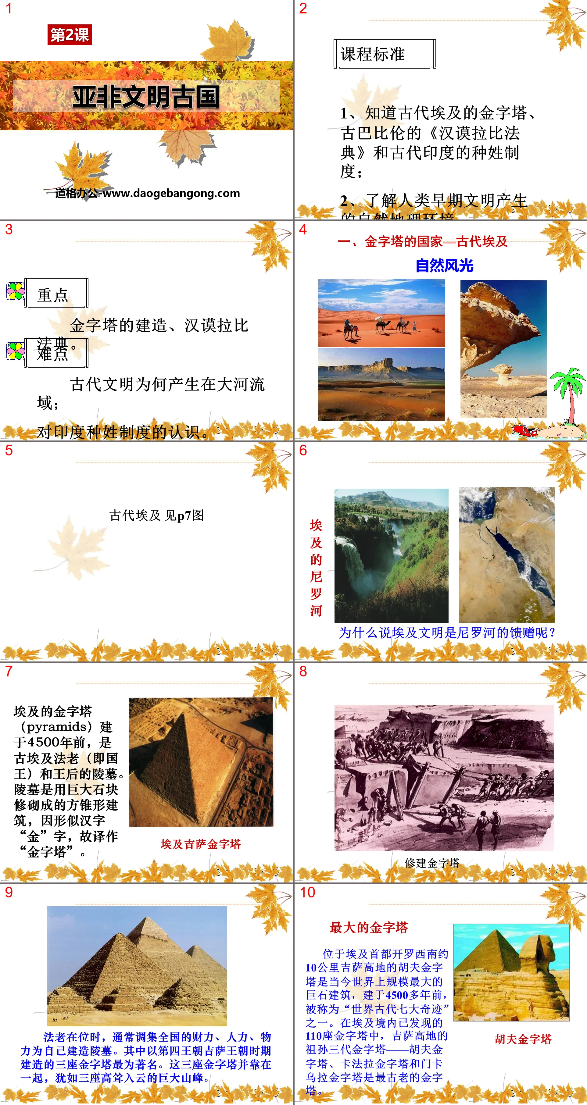 "Ancient Asian and African Civilizations" Ancient World History PPT Courseware