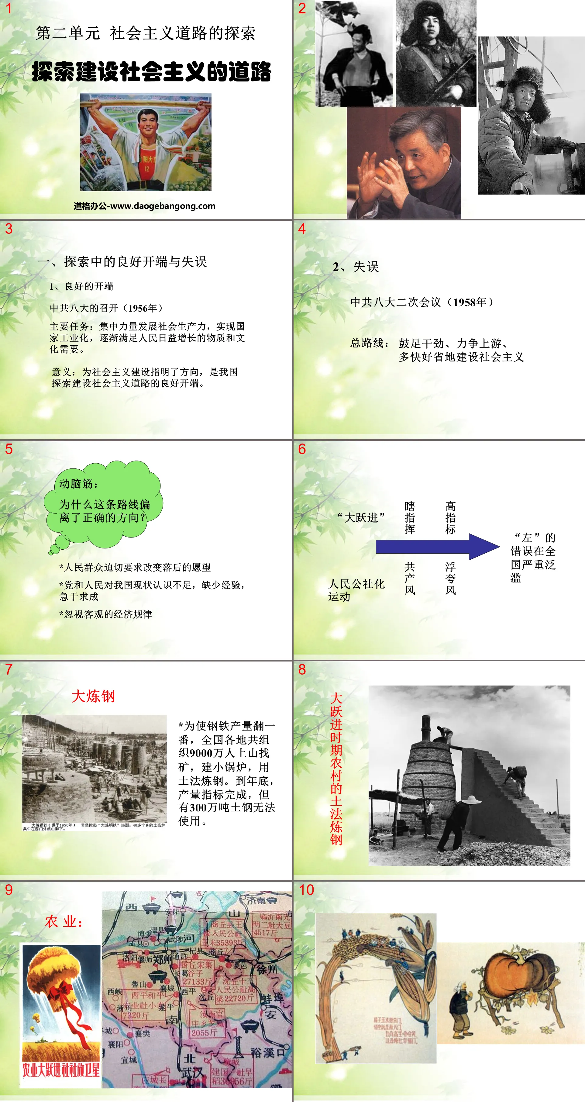 《探索建設社會主義的道路》社會主義道路的探索PPT課件