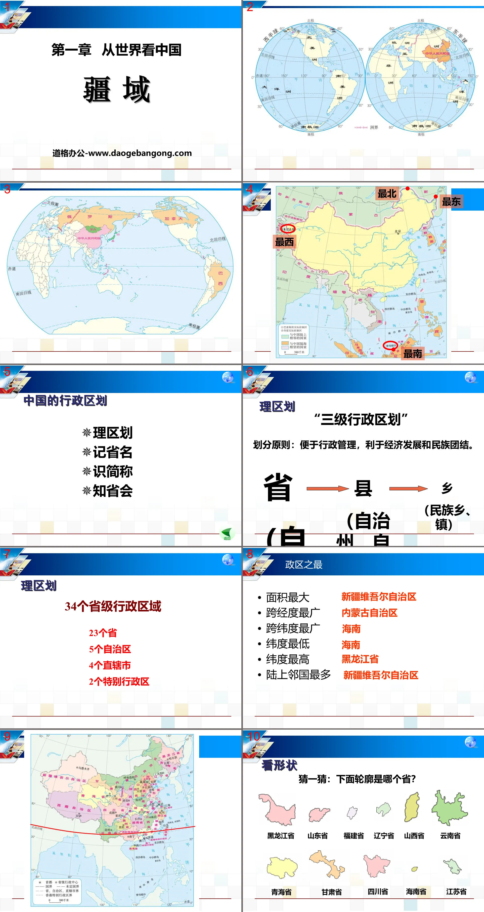 "Territory" View China from the World PPT Courseware 2