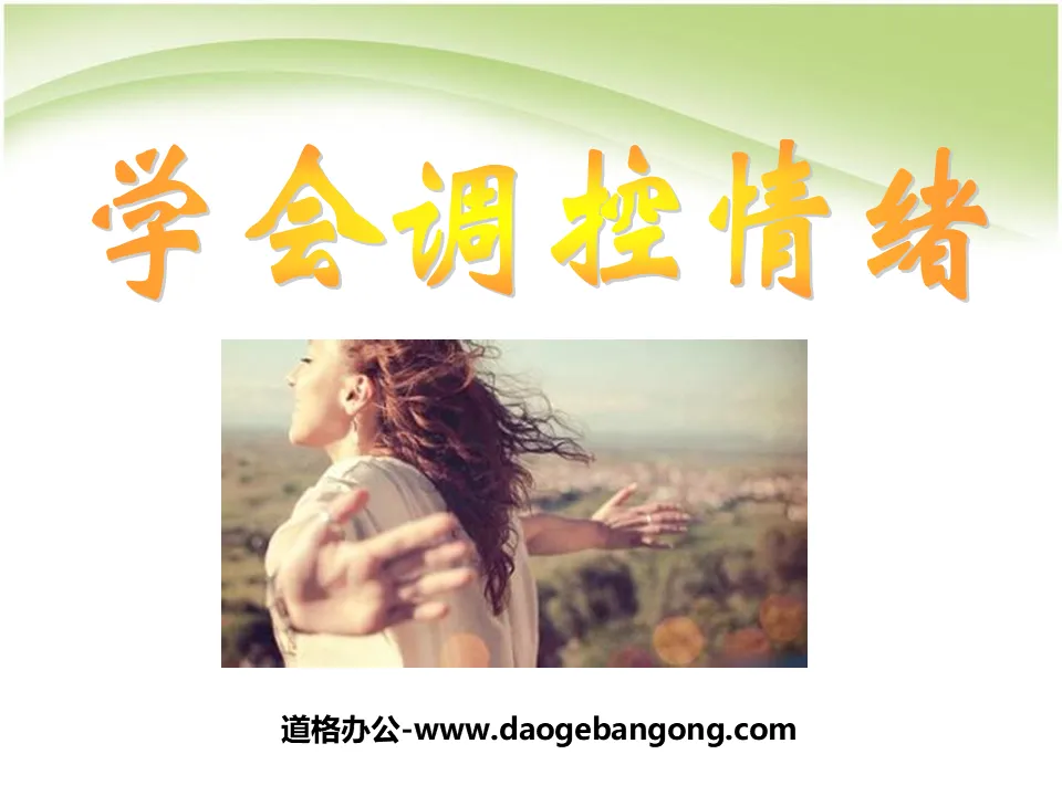"Learn to Regulate Emotions" Be the Master of Emotions PPT Courseware 2