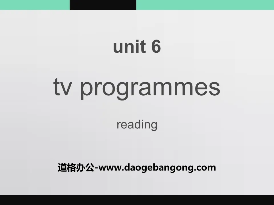 《TV programmes》ReadingPPT