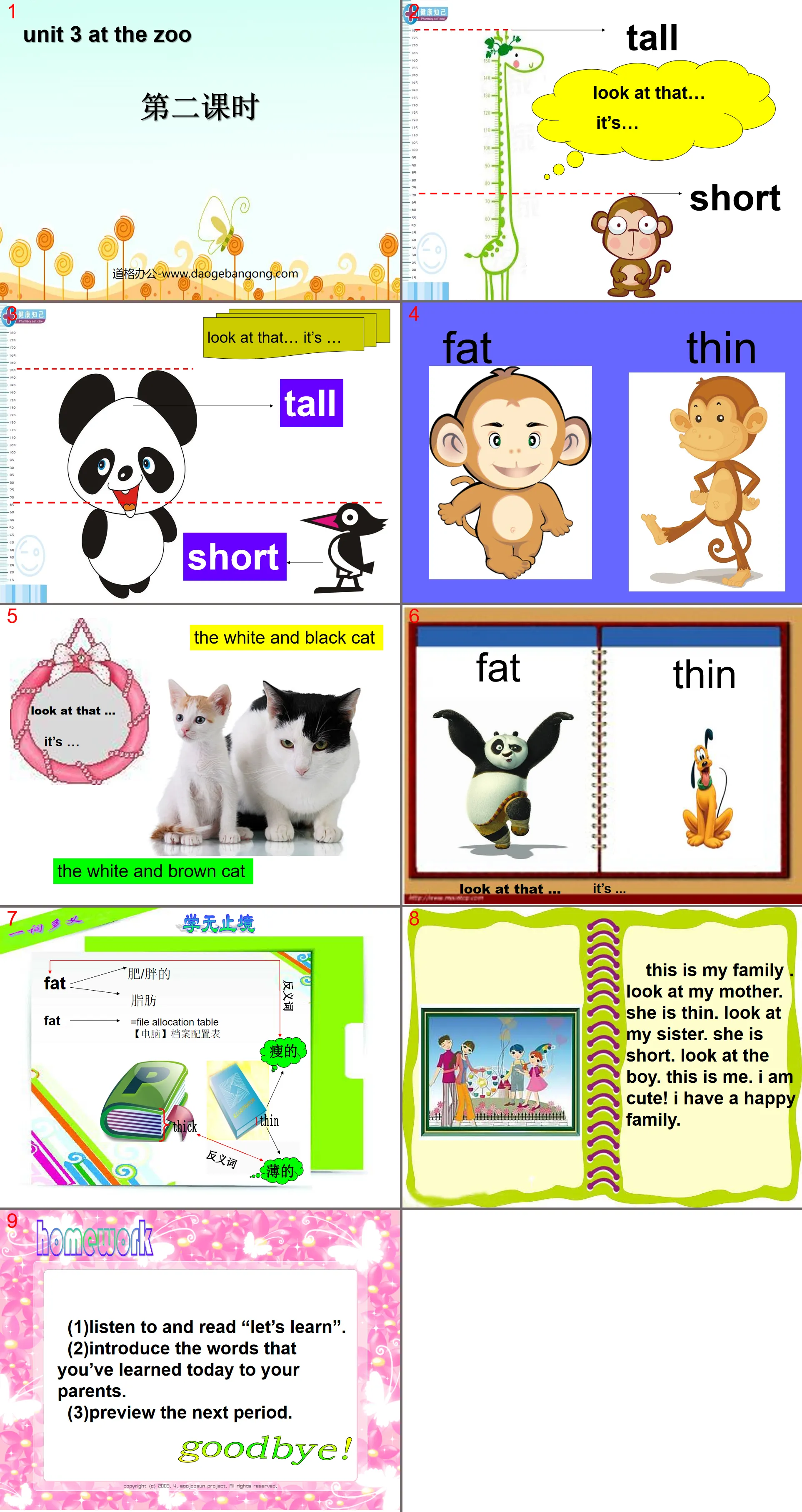 "At the zoo" second lesson PPT courseware