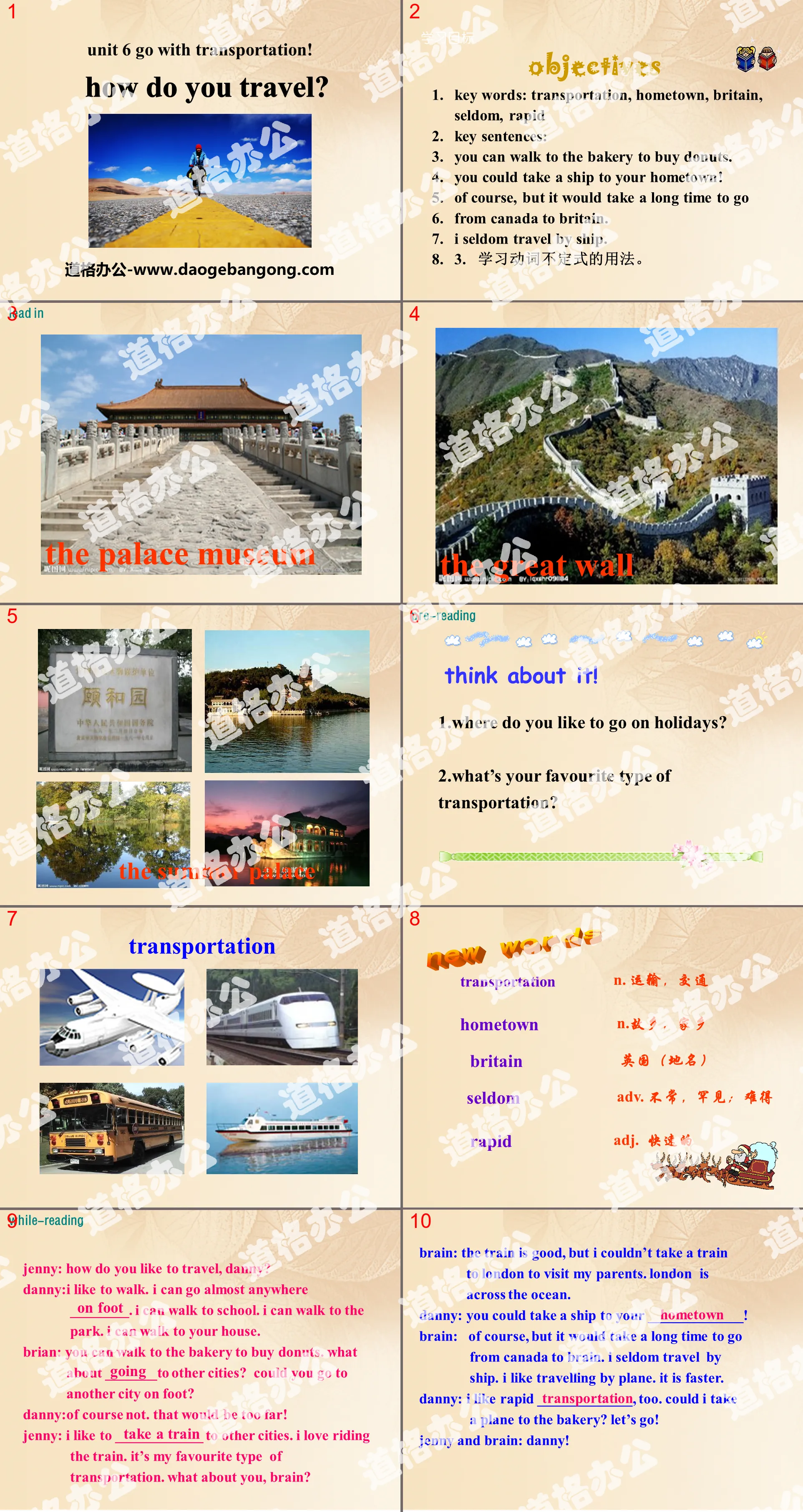 《How Do You Travel?》Go with Transportation! PPT課件