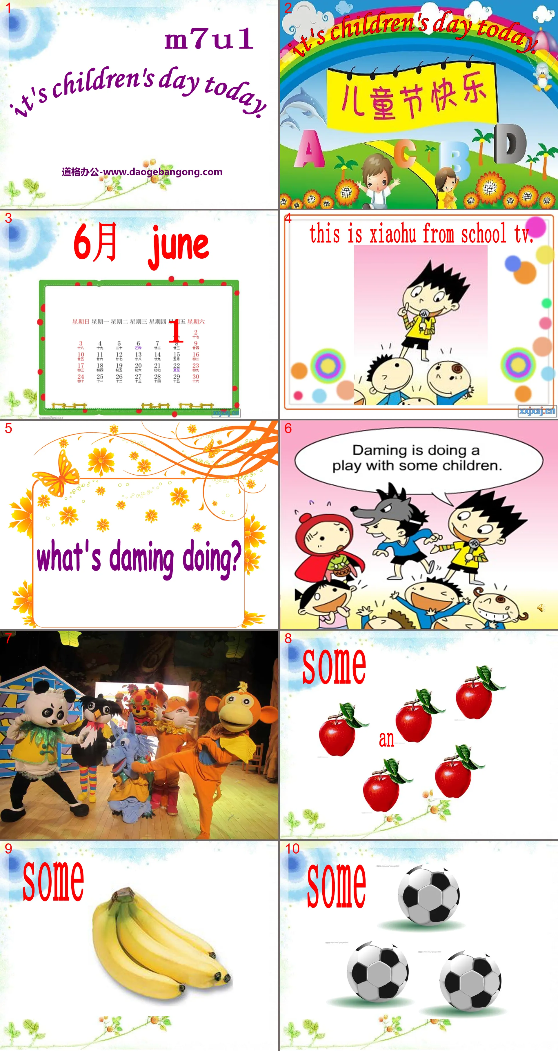 "It's Children's Day today" PPT courseware 2