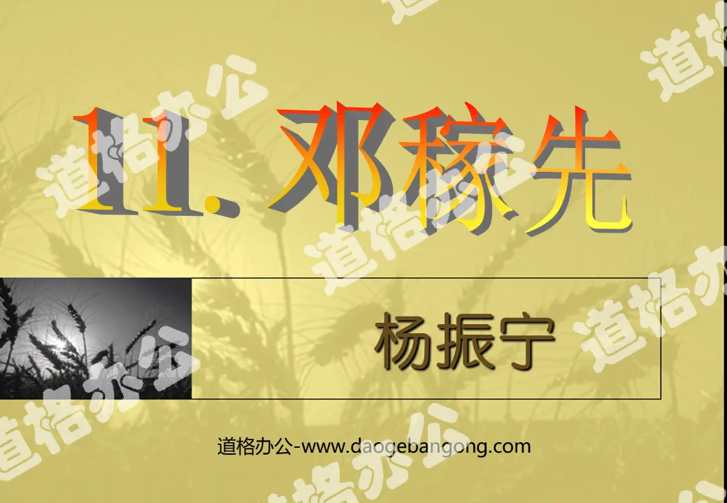 "Deng Jiaxian" PPT courseware 4