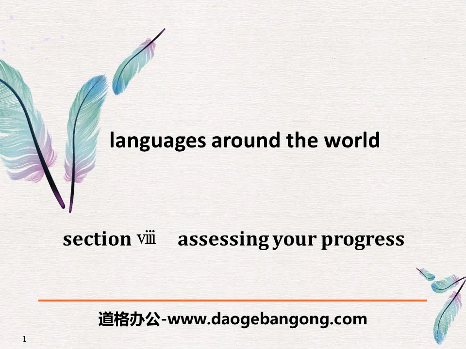 《Languages Around The World》Assessing Your Progress PPT
