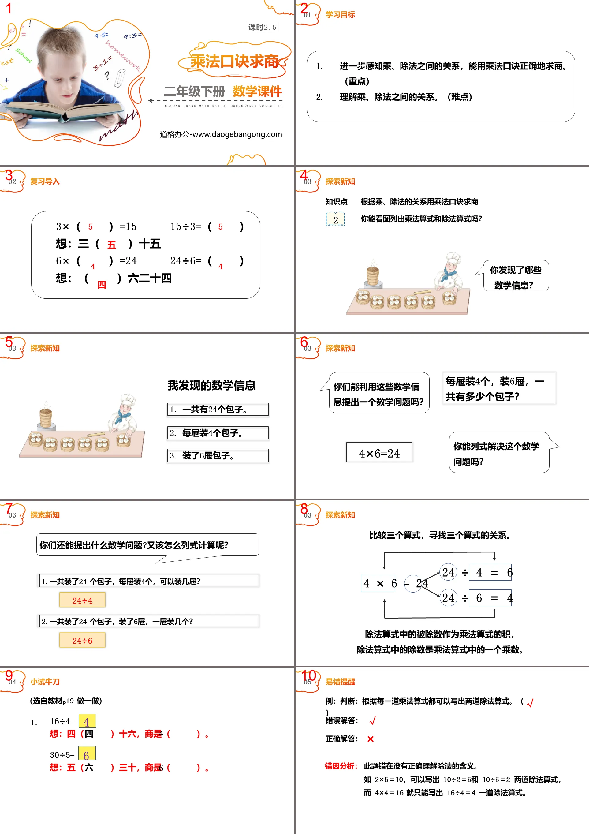 "Quotient of Multiplication Tables" PPT Download (Lesson 2)