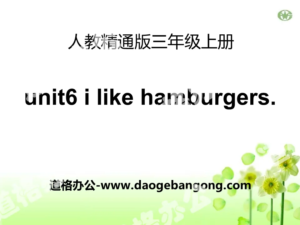 《I like hamburgers》PPT课件3
