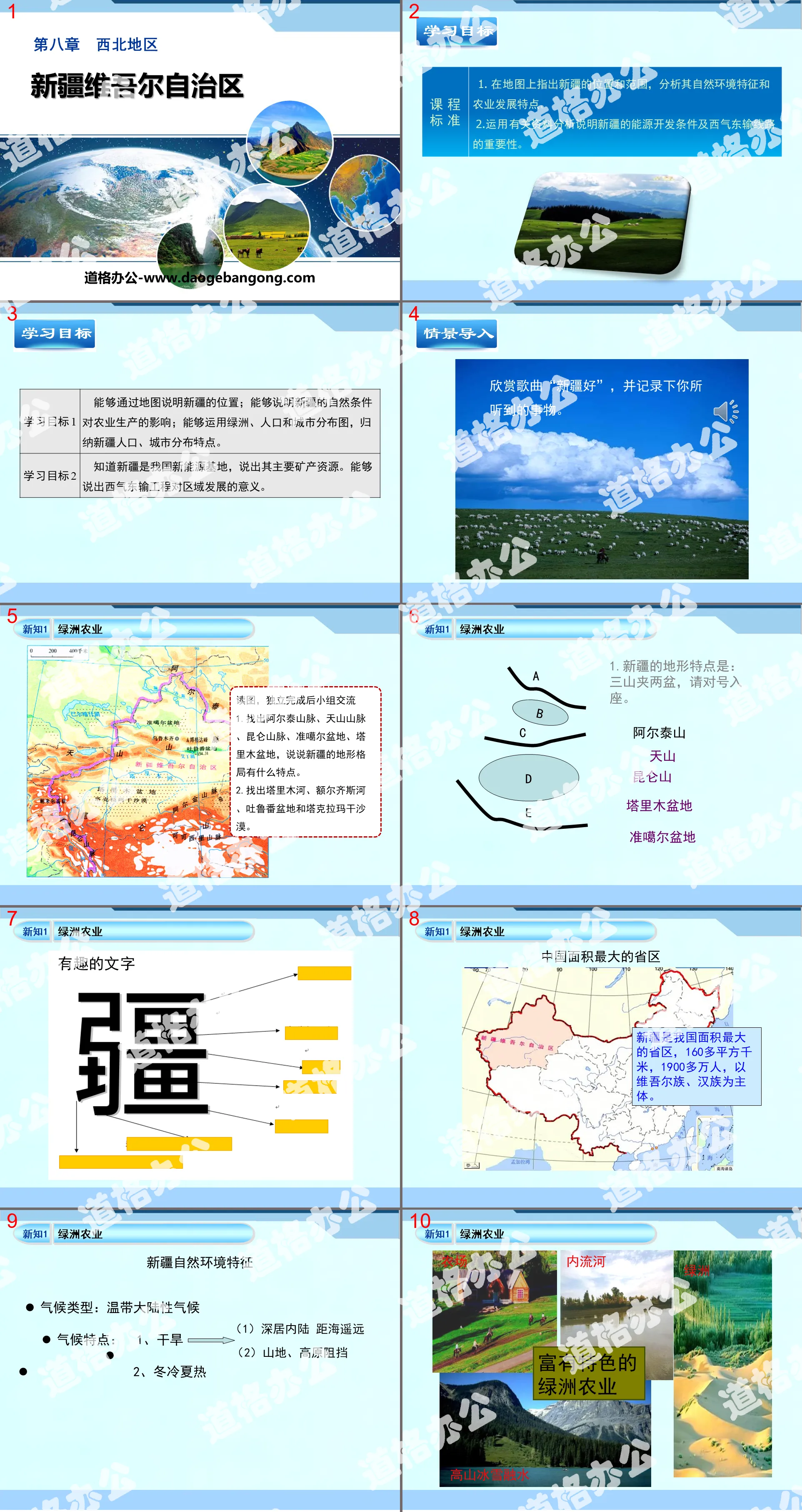 《新疆维吾尔自治区》PPT下载
