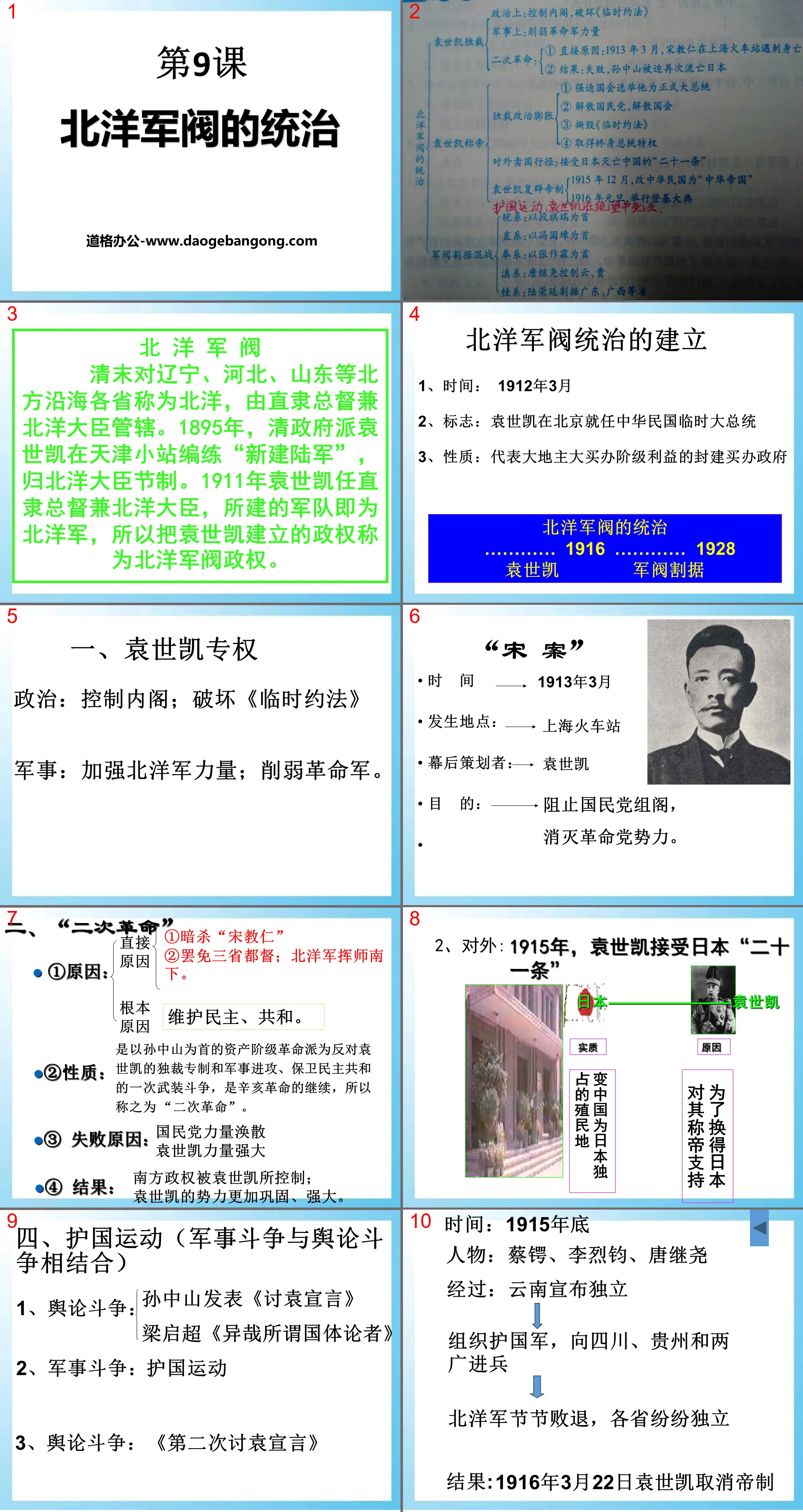 "The Rule of the Beiyang Warlords" The Start of Modernization PPT Courseware 2