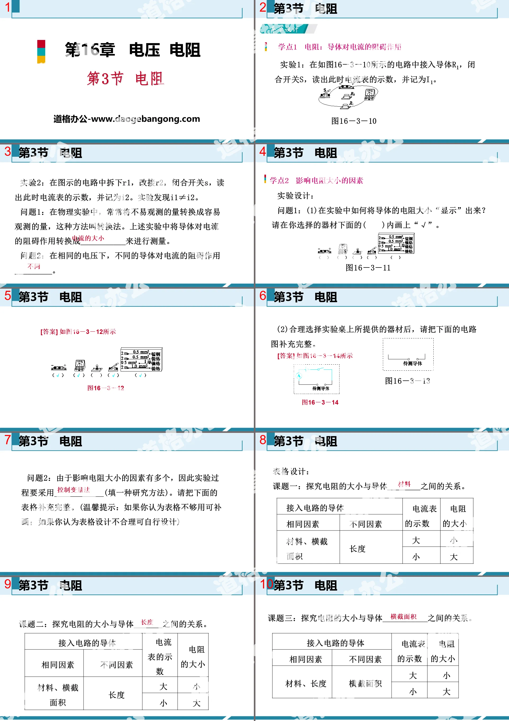 "Resistor" Voltage Resistance PPT Teaching Courseware