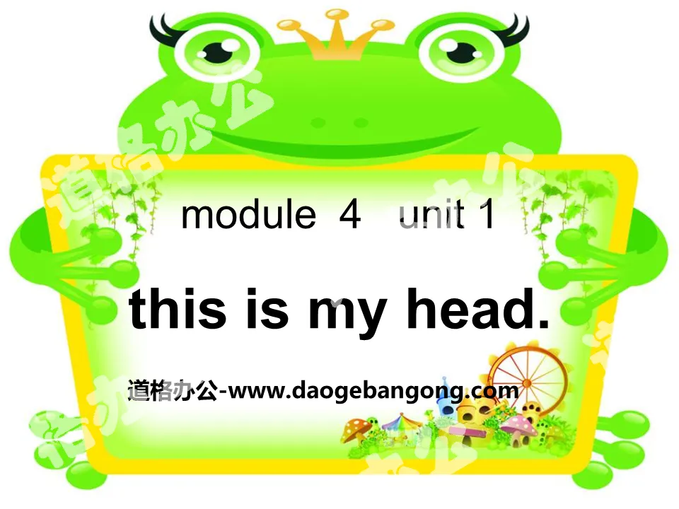 "This is my head" PPT courseware 3