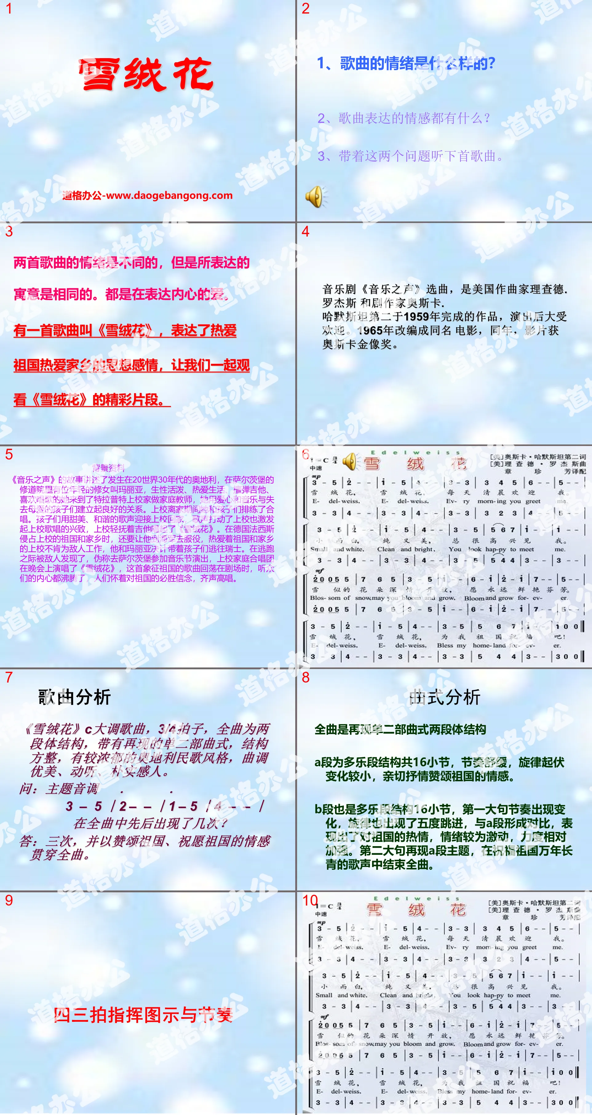 《雪绒花》PPT课件2