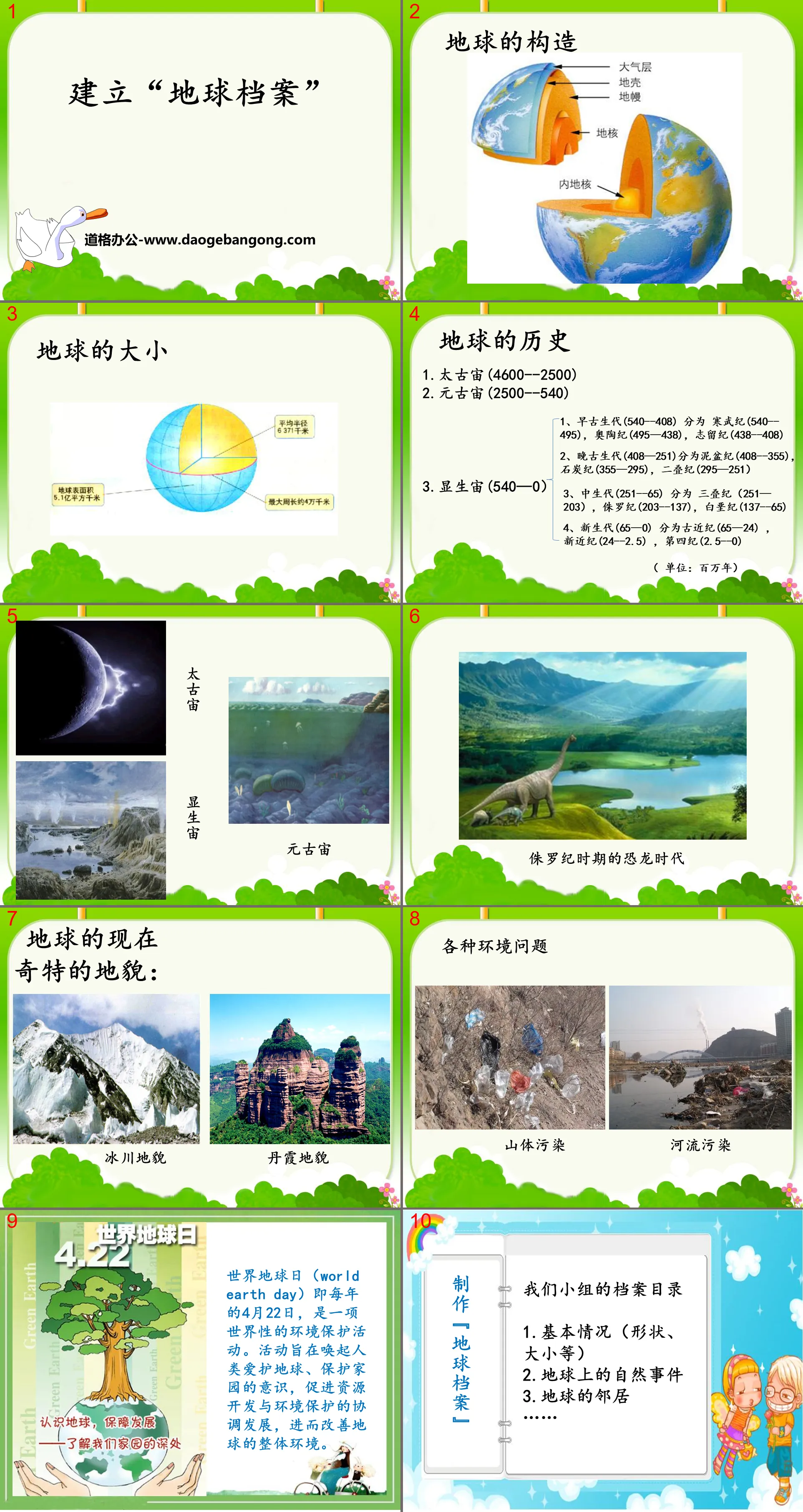 "Building Earth Archives" The Planet We Live in PPT Courseware