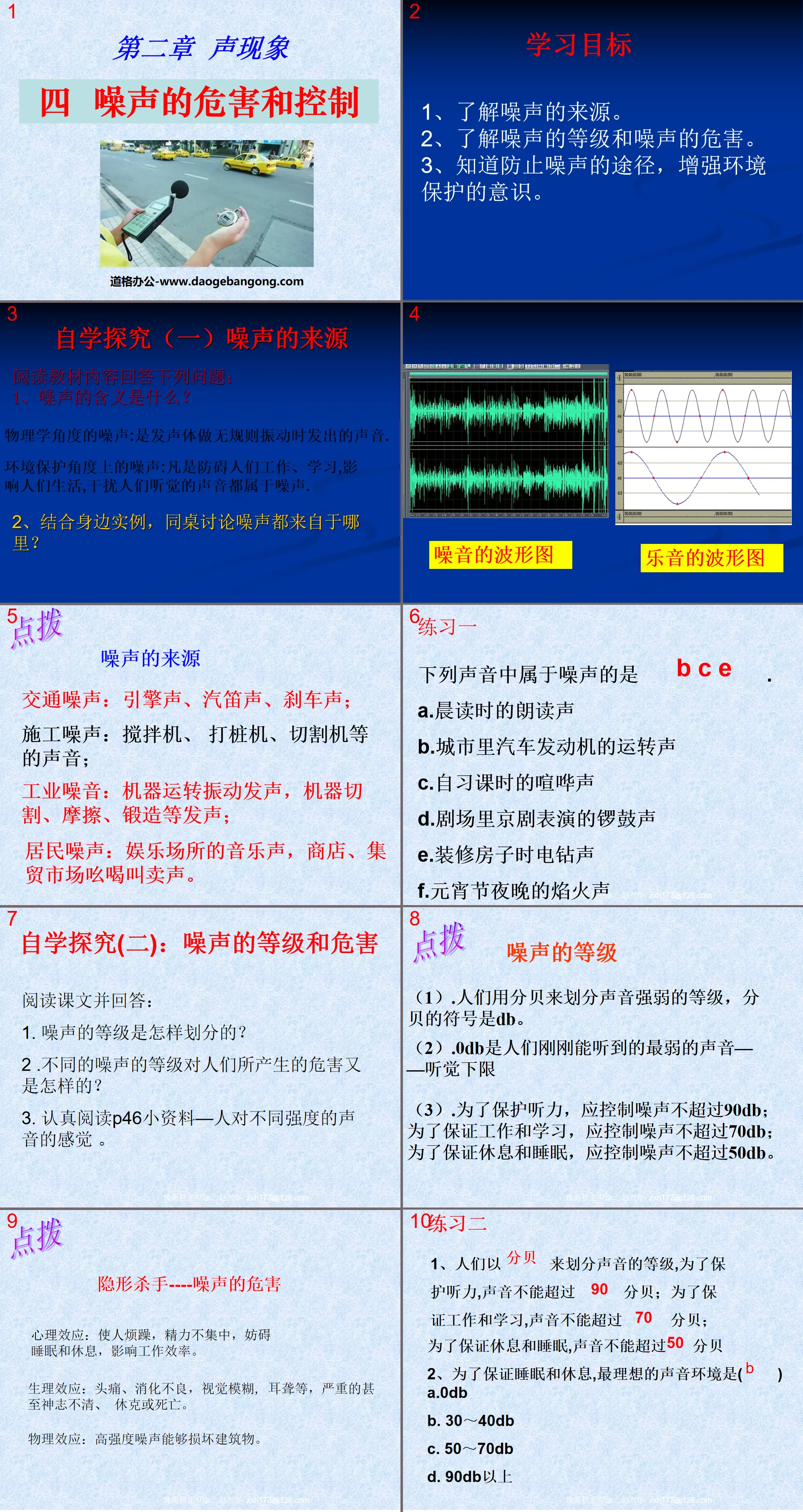 《噪声的危害和控制》声现象PPT课件5
