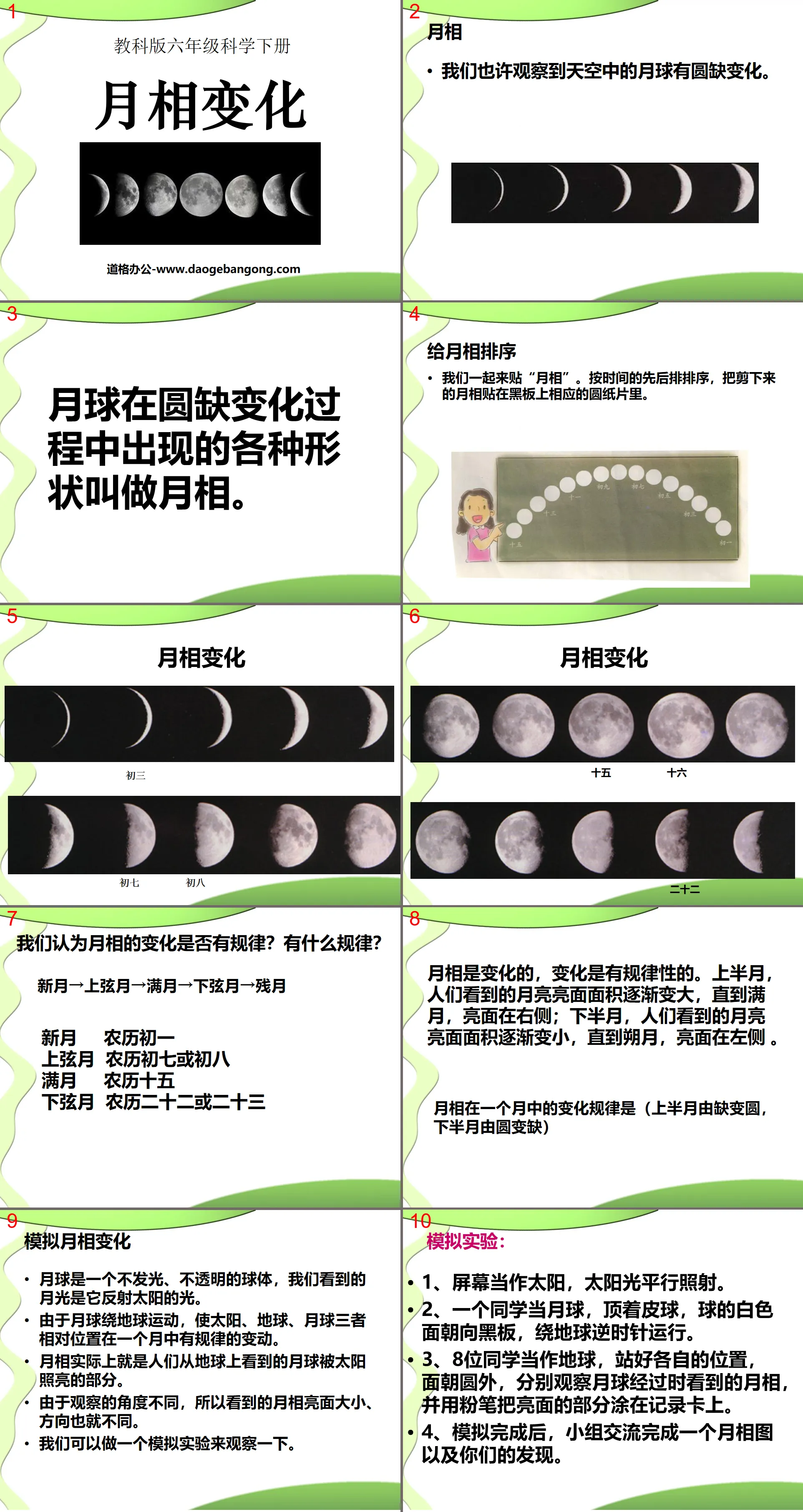 "Moon Phase Changes" Universe PPT Courseware 4