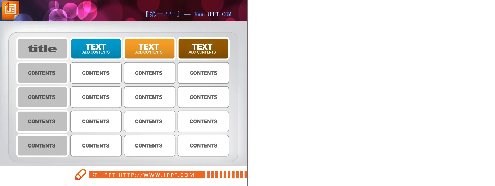 Tableau de données PowerPoint généreux