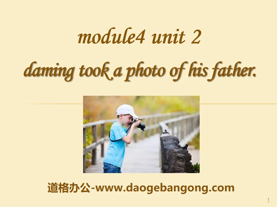 《Daming took a photo of his father》PPT課件2