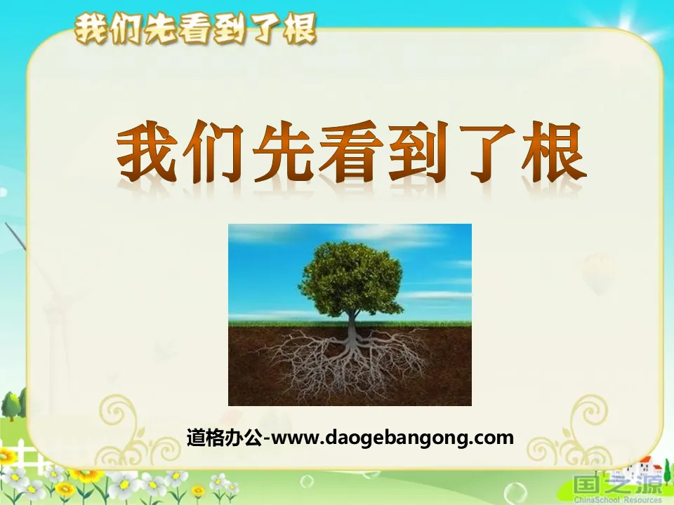 "We Saw the Roots First" Plant Growth Changes PPT Courseware 2