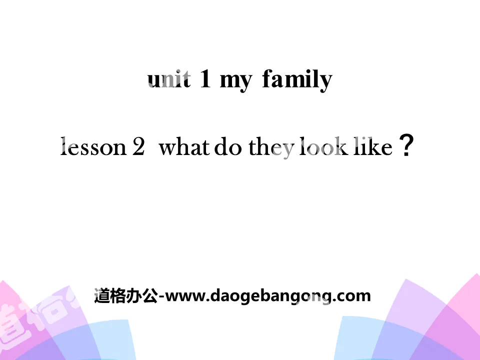《What Do They Look Like?》My Family PPT

