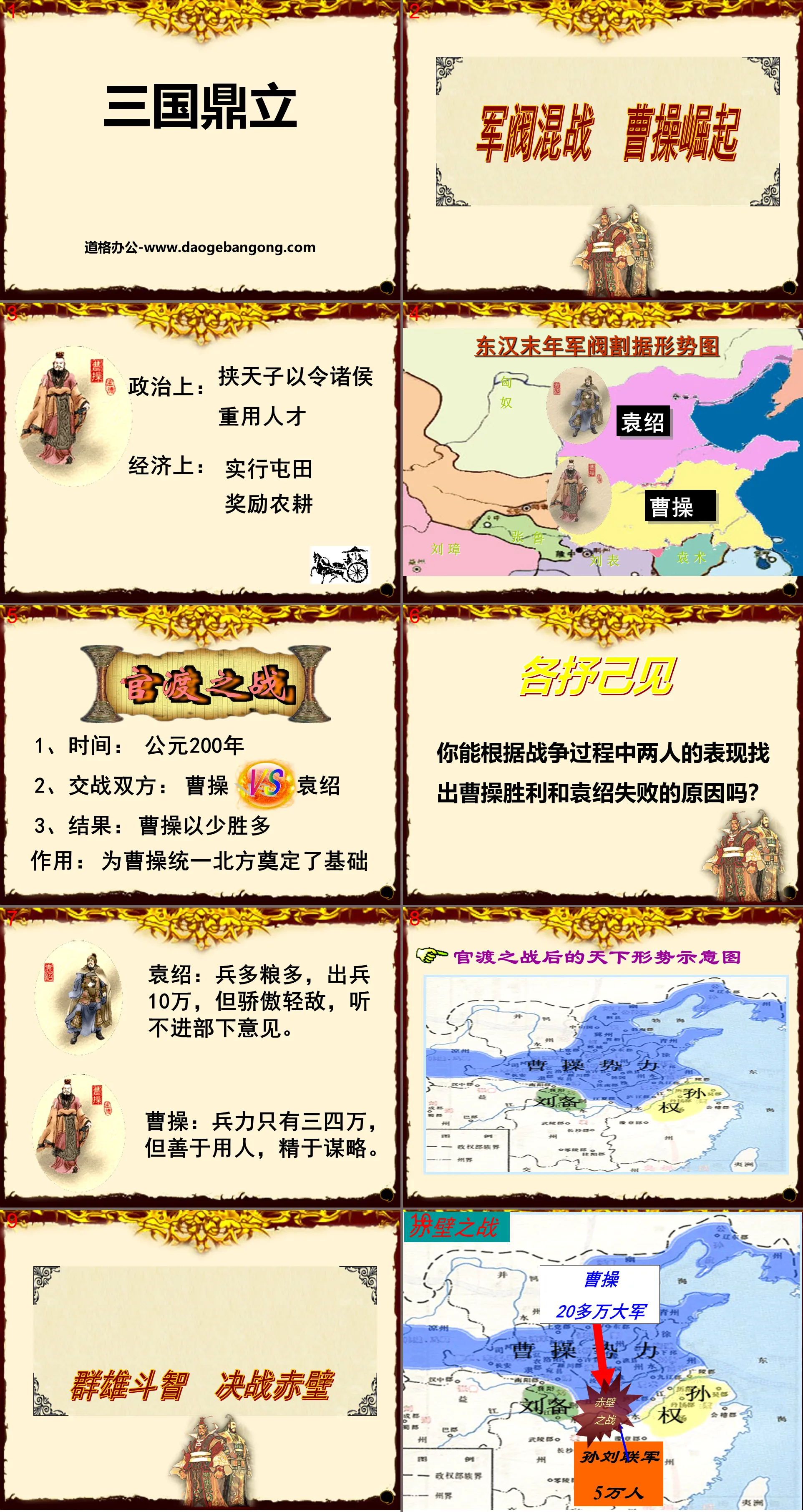 "Three Kingdoms" PPT courseware