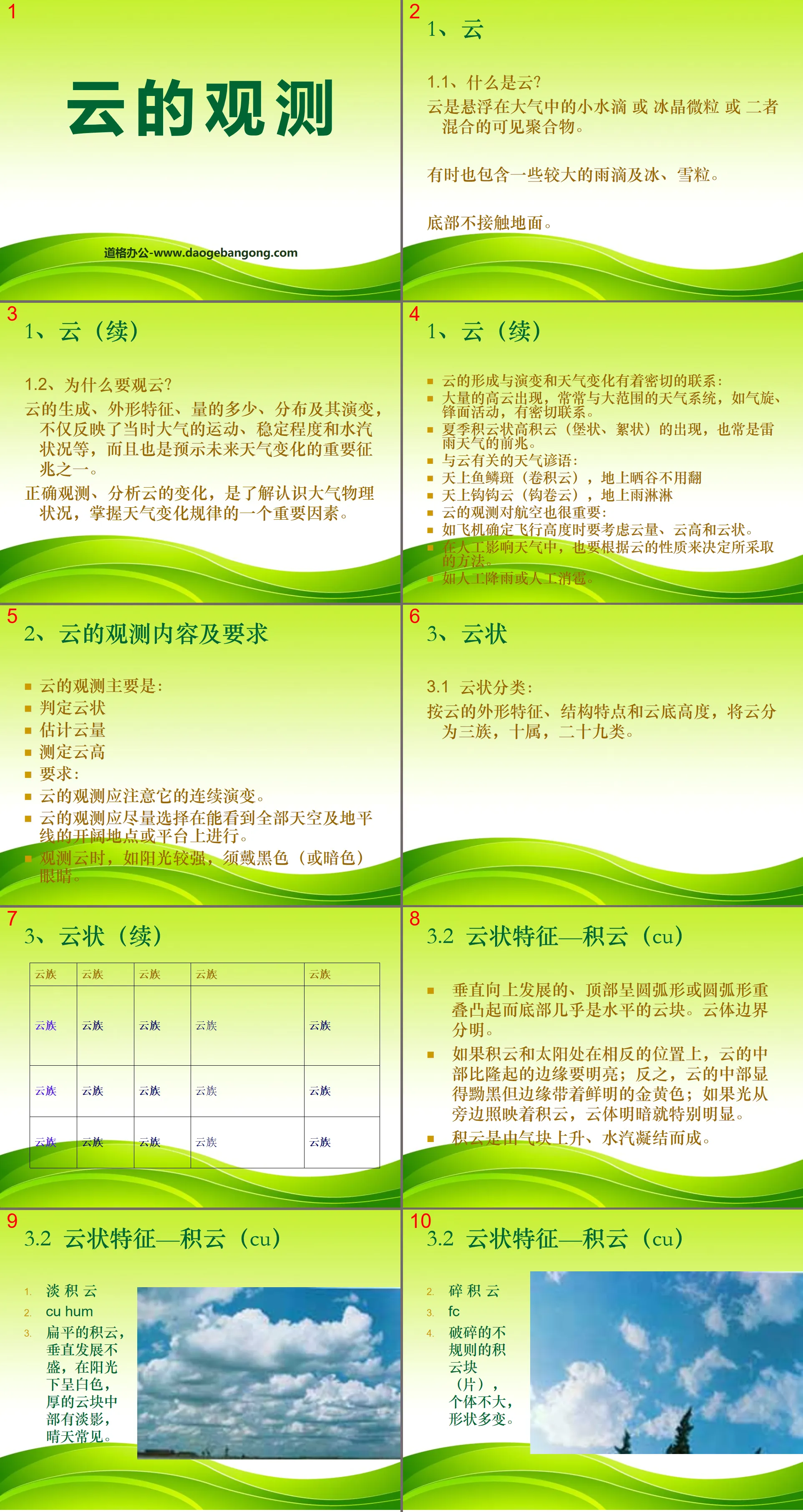 《雲的觀測》天氣PPT課件3