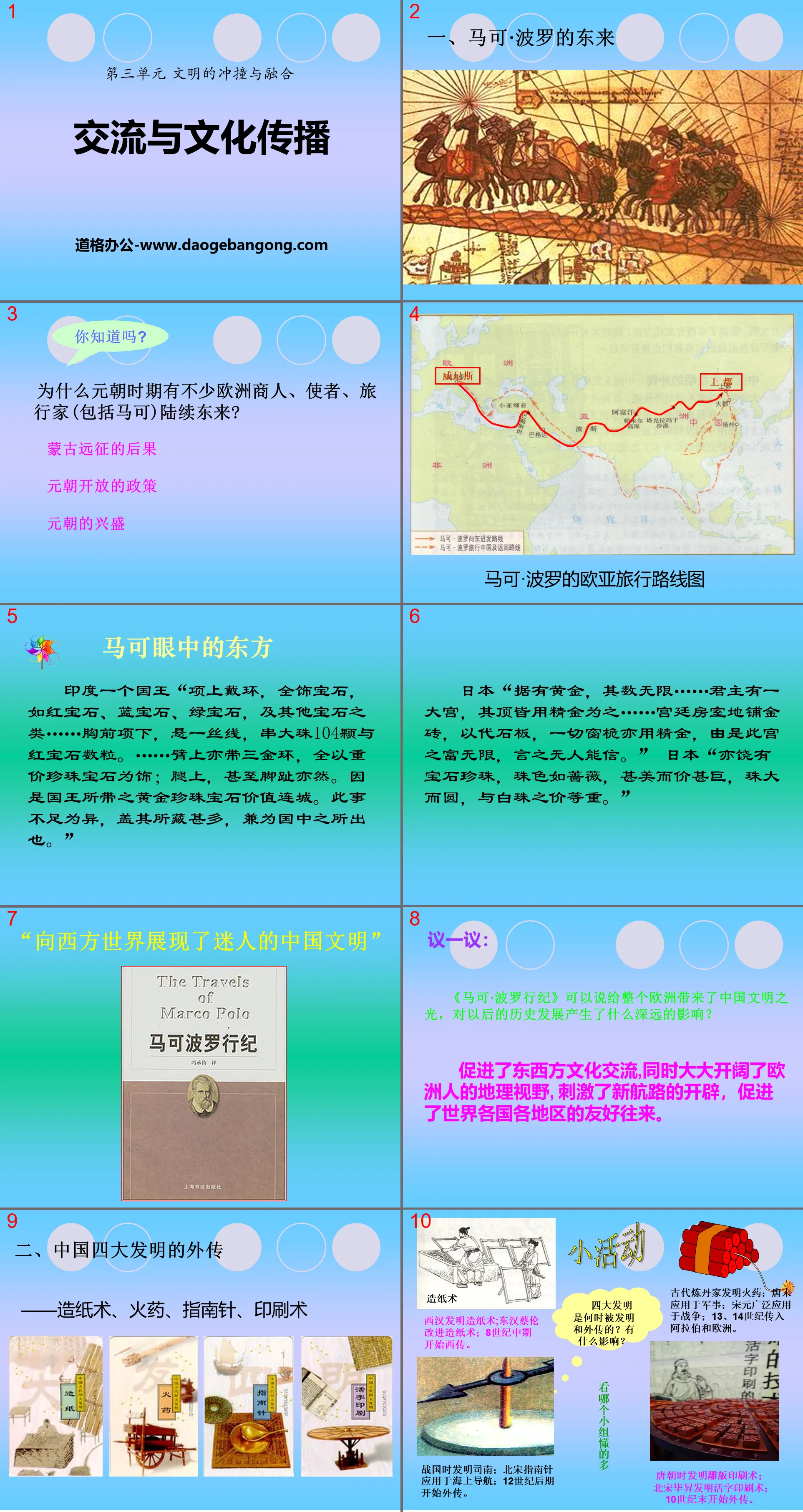 《交流与文化传播》文明的冲撞与融合PPT课件
